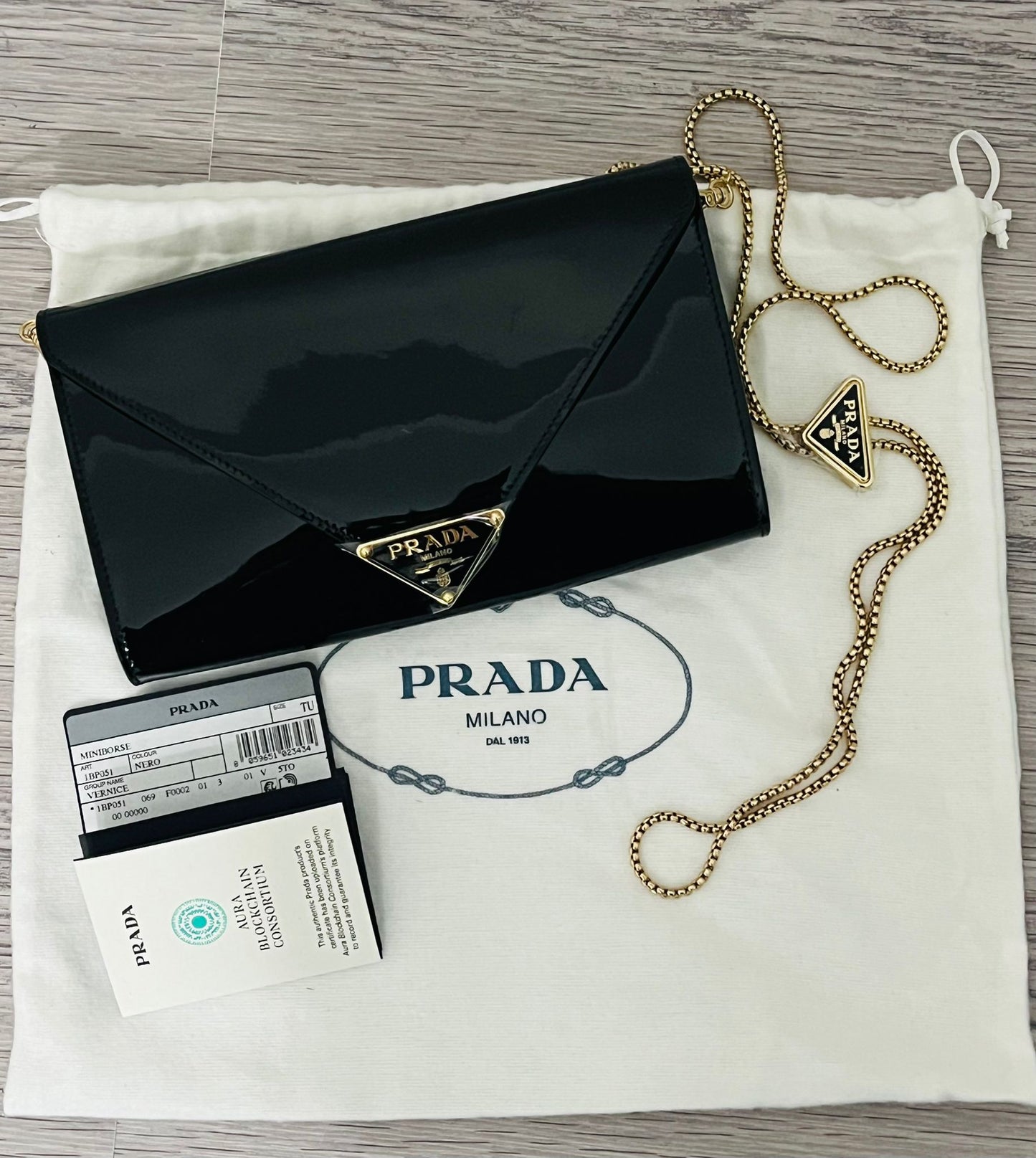Prada Borsa in Vernice Nera