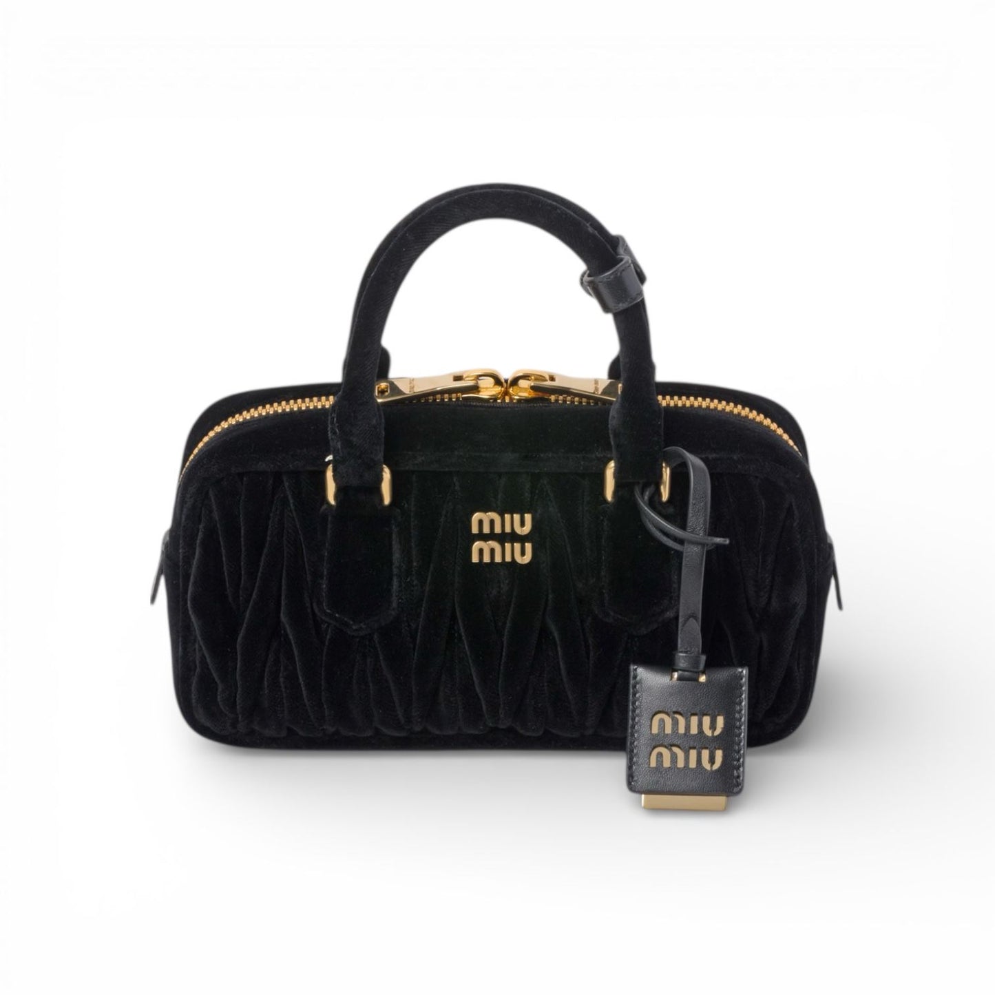 Miu Miu Arcadie in velluto Matelassé nero