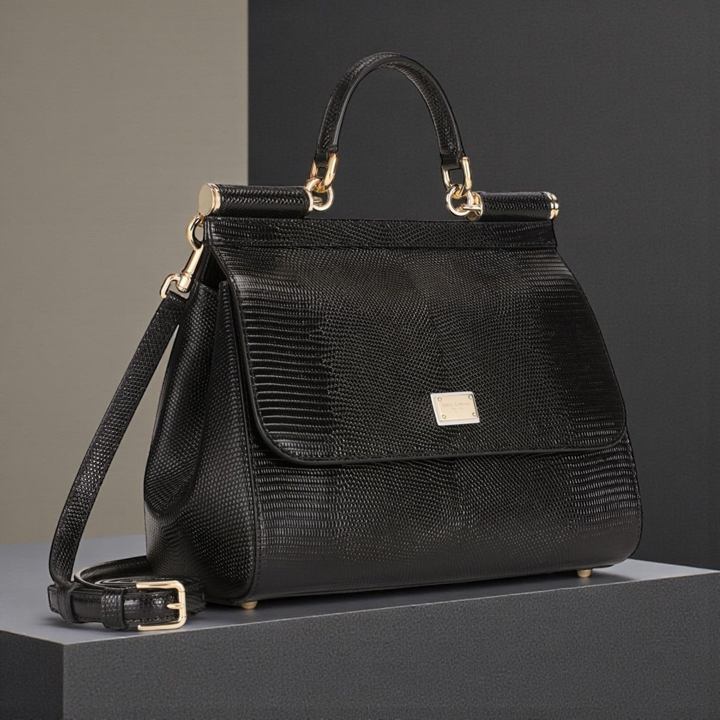 Dolce & Gabbana Borsa Sicily in vernice