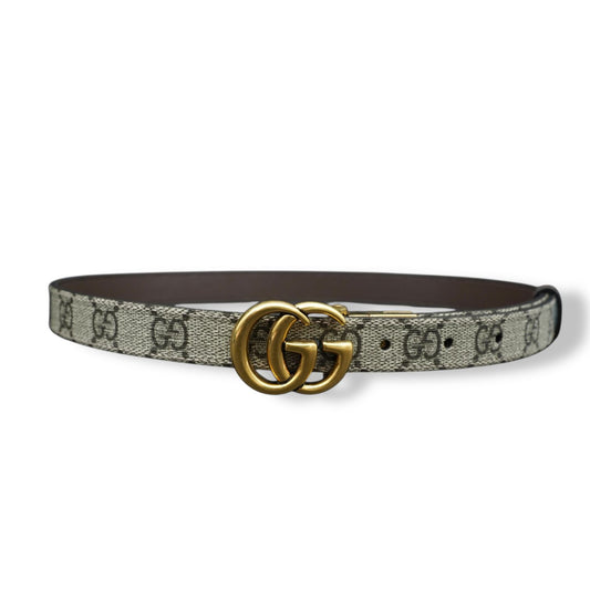 Gucci Marmont Cintura Reversibile in Tessuto GG Supreme