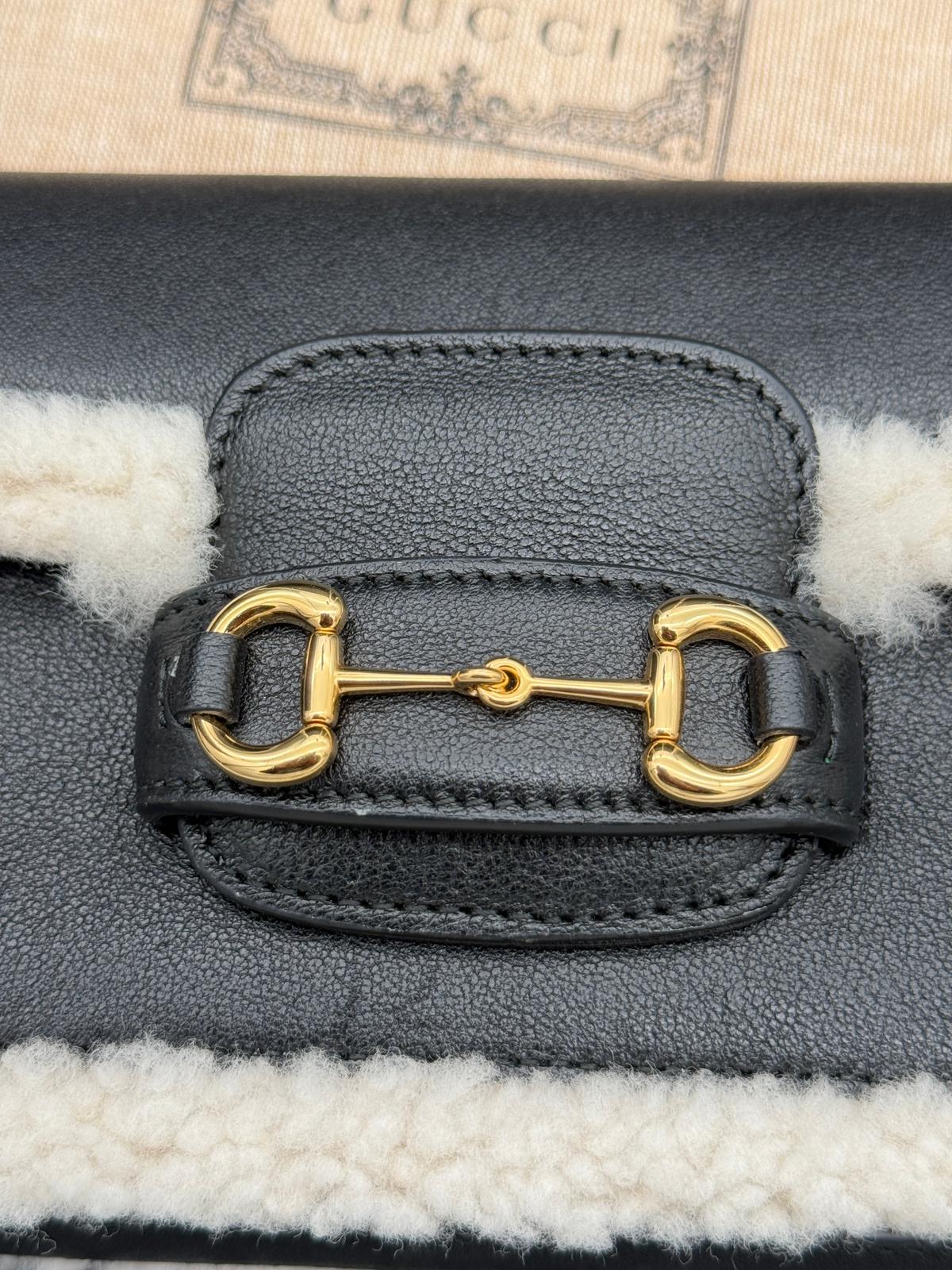 Gucci Horsebit 1955  in Pelle e Shearling