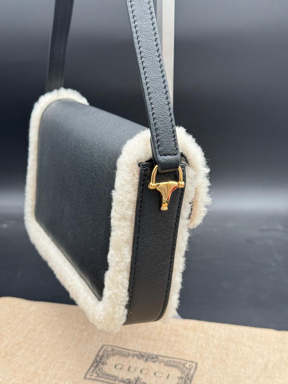 Gucci Horsebit 1955  in Pelle e Shearling