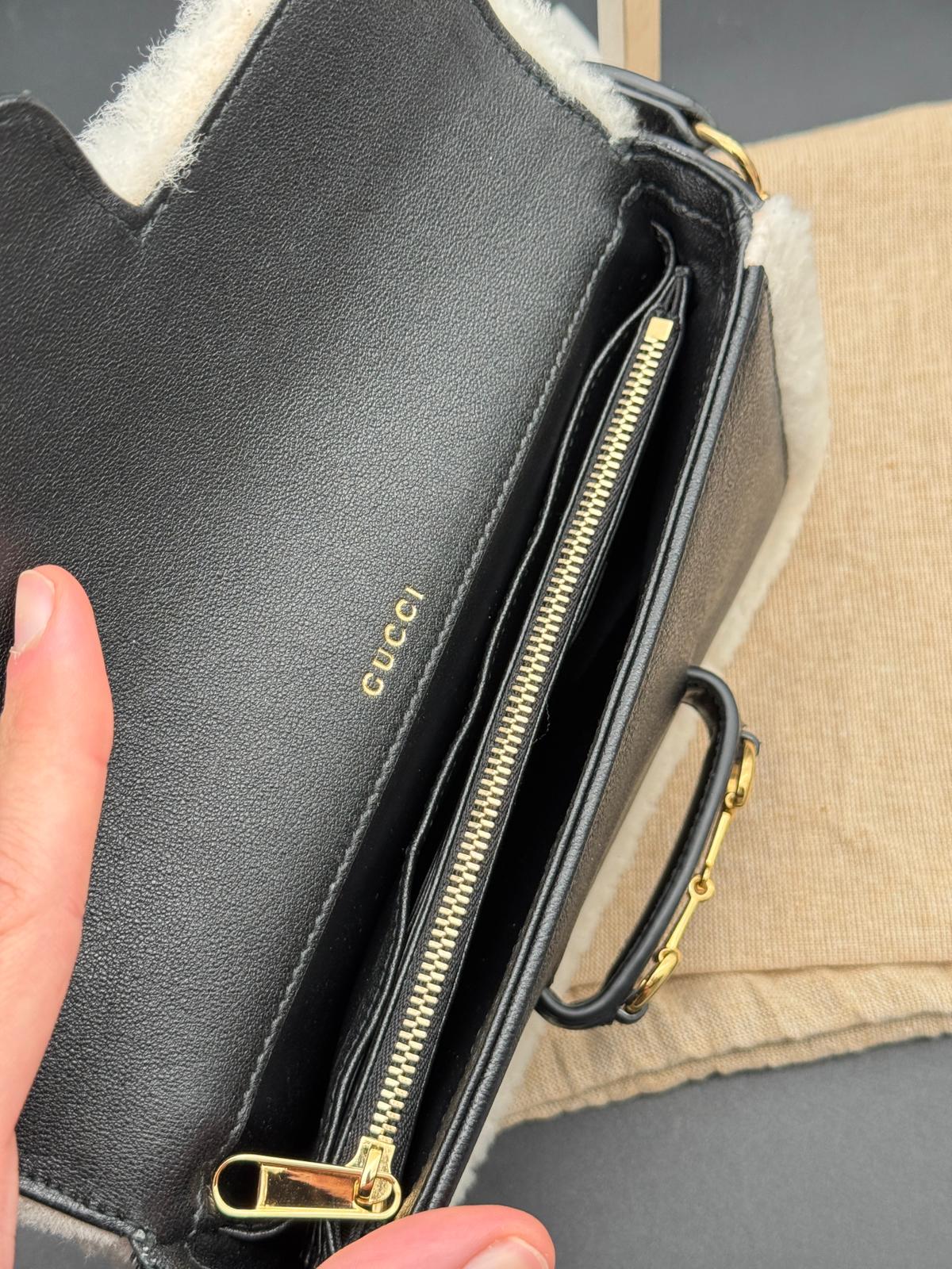 Gucci Horsebit 1955  in Pelle e Shearling