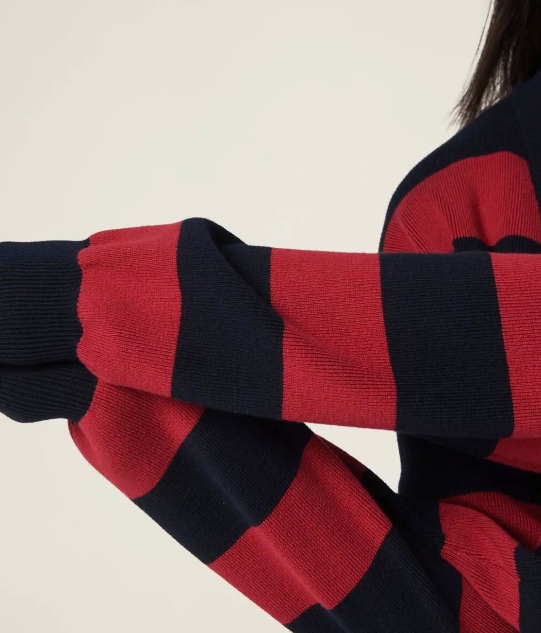 Miu Miu Cardigan a Righe con Logo Ricamato