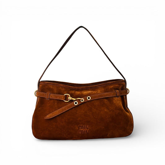 Miu Miu Borsa Aventure in Pelle Scamosciata