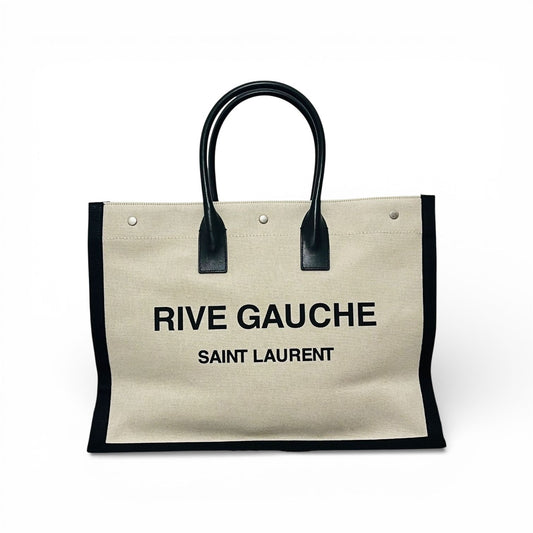 Saint Laurent Borsa Rive Gauche in Canvas e Pelle