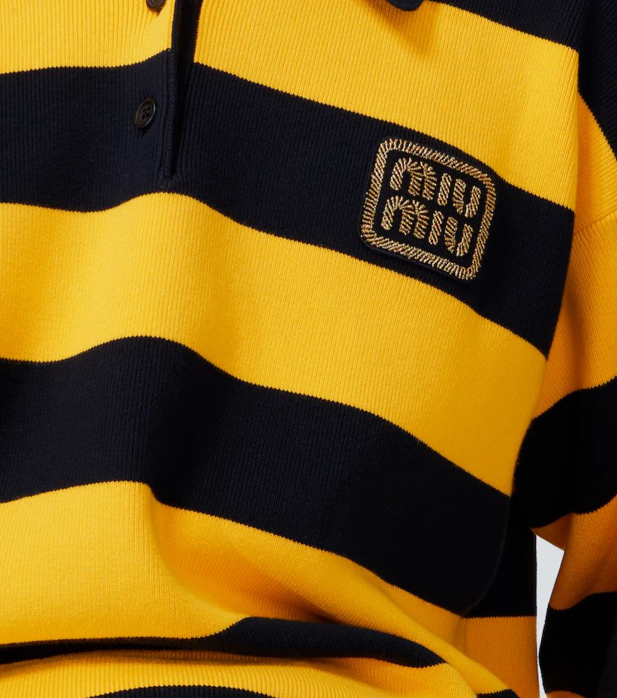 Miu Miu polo a Righe in Maglia