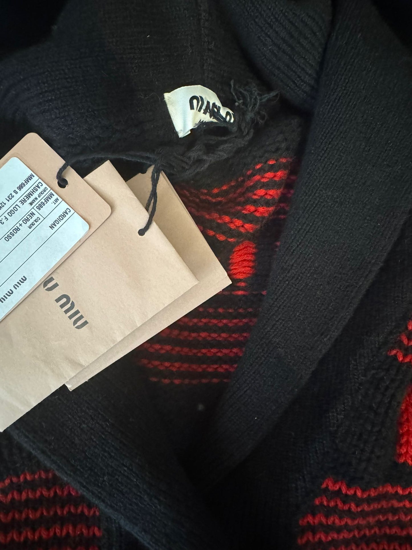 Miu Miu cardigan con Logo Jacquard