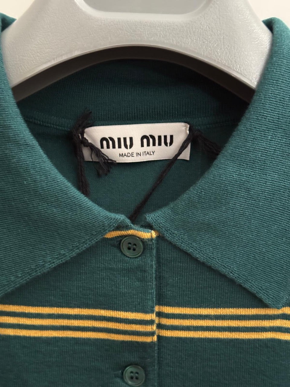 Miu Miu polo a Righe in Maglia
