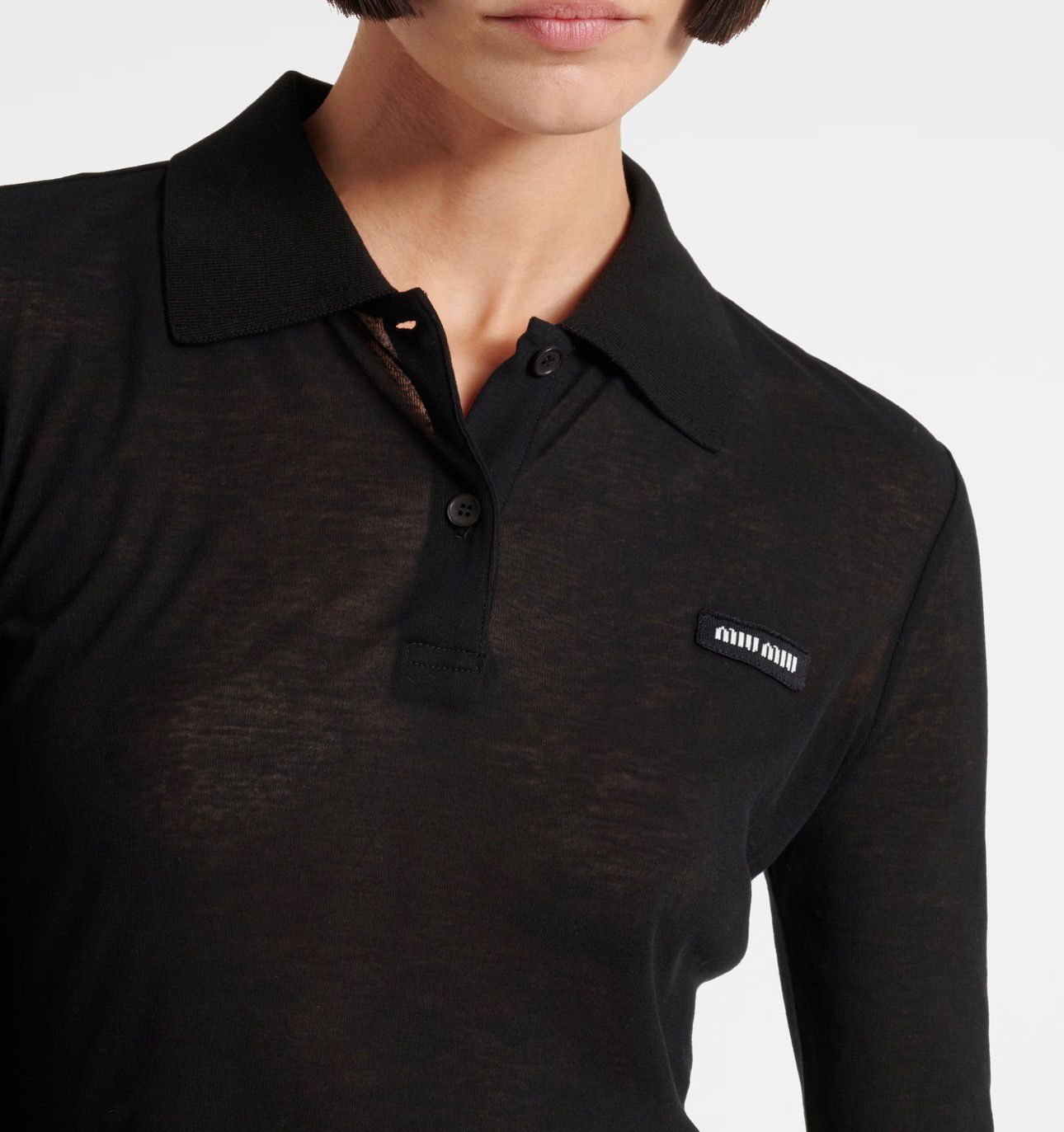 Miu Miu Polo nera trasparente