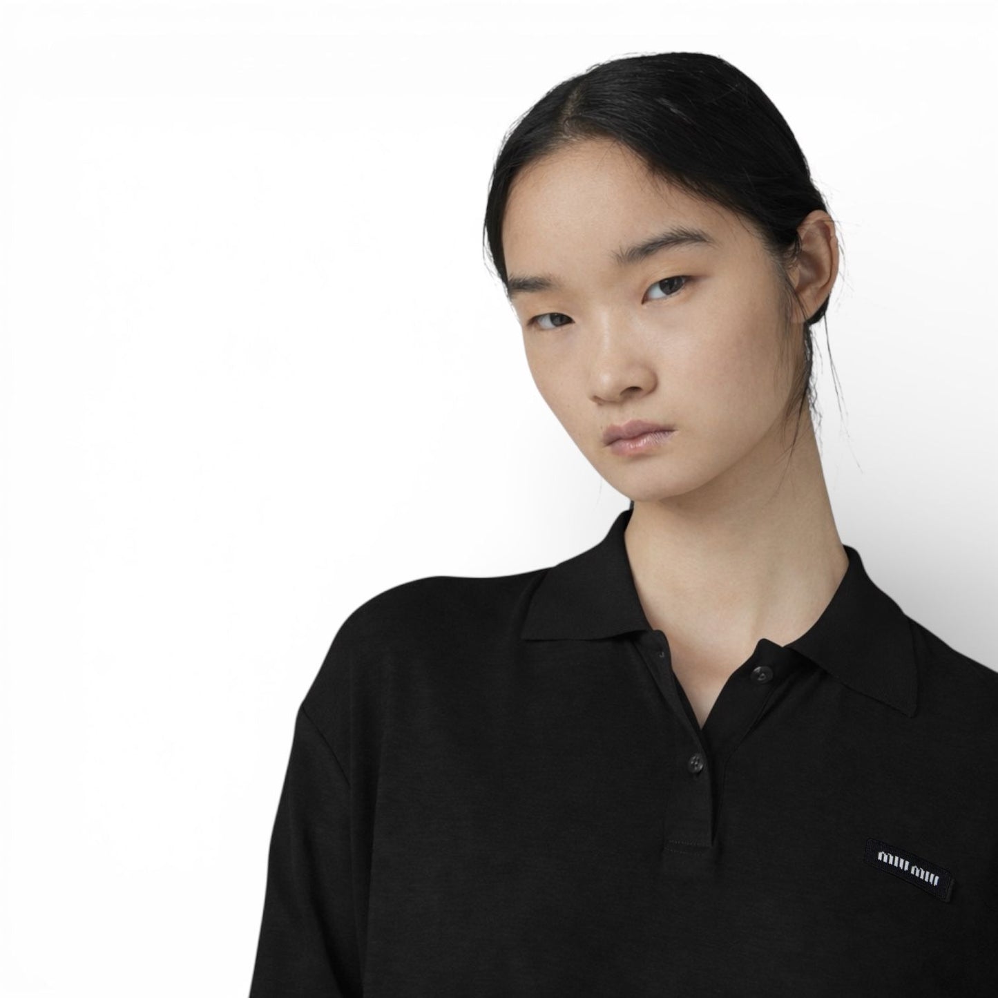 Miu Miu Polo nera trasparente