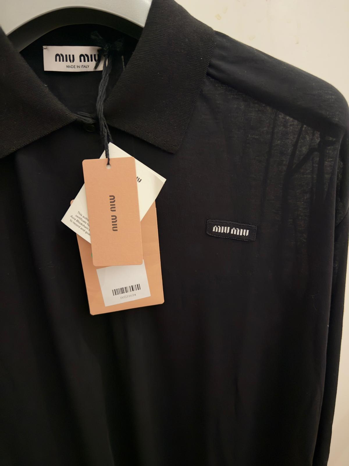 Miu Miu Polo nera trasparente