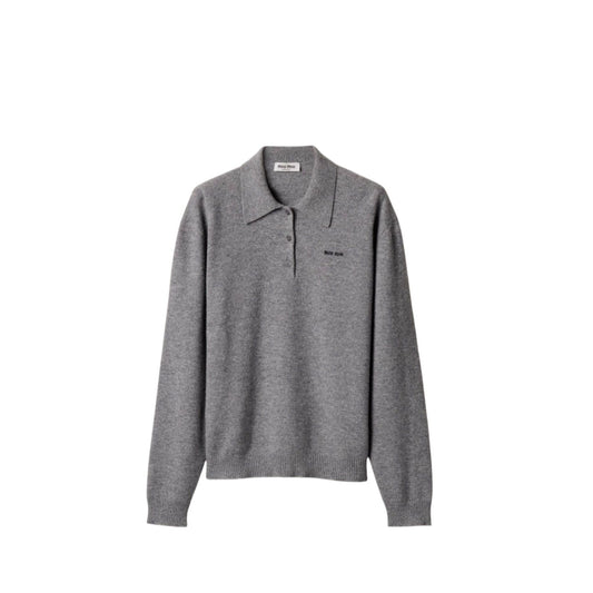 Miu Miu polo in Cashmere Grigia