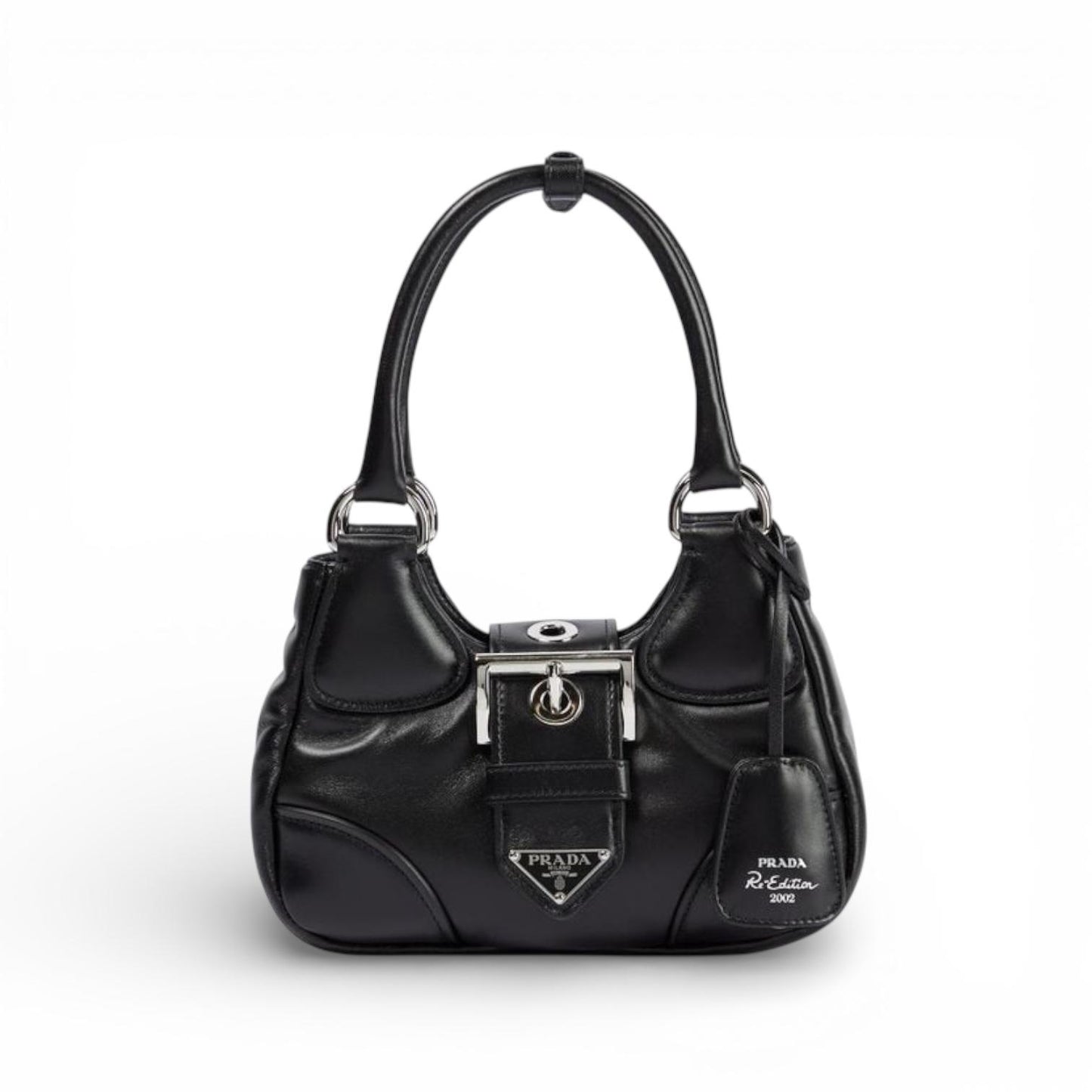 Prada Re-Edition 2002 Moon Bag in Pelle Nera
