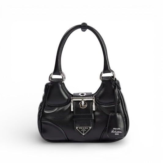 Prada Re-Edition 2002 Moon Bag in Pelle Nera