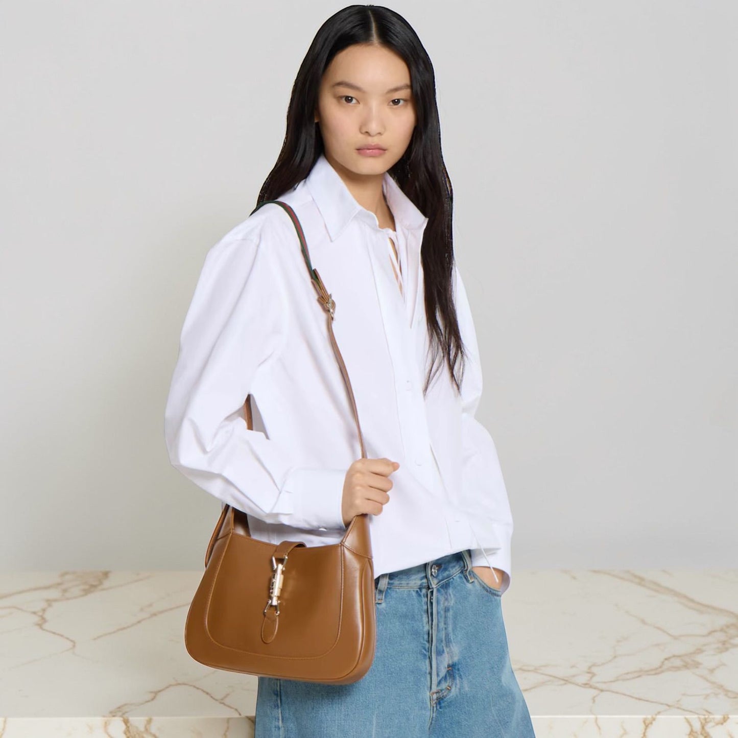 Gucci Jackie 1961 in pelle marrone