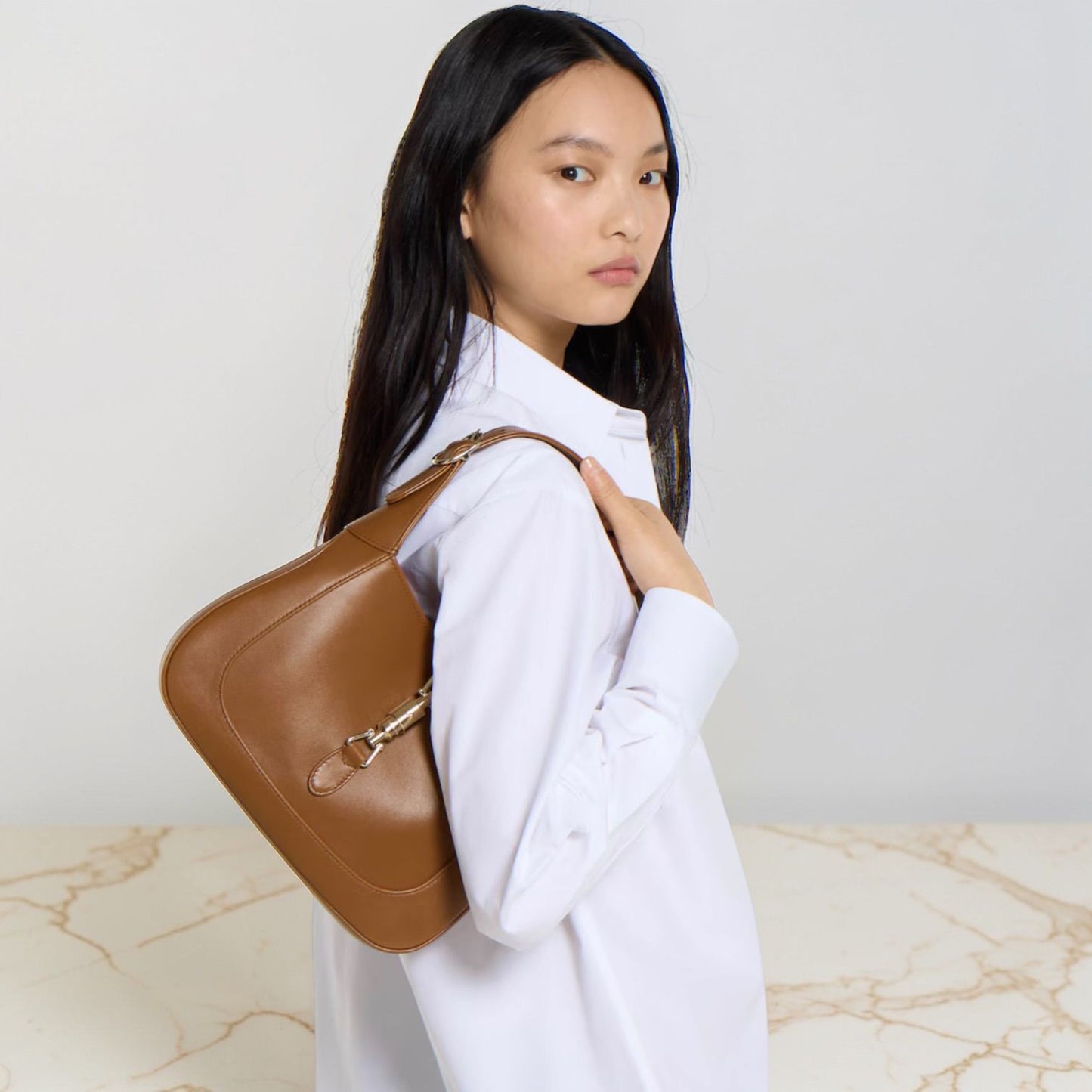 Gucci Jackie 1961 in pelle marrone