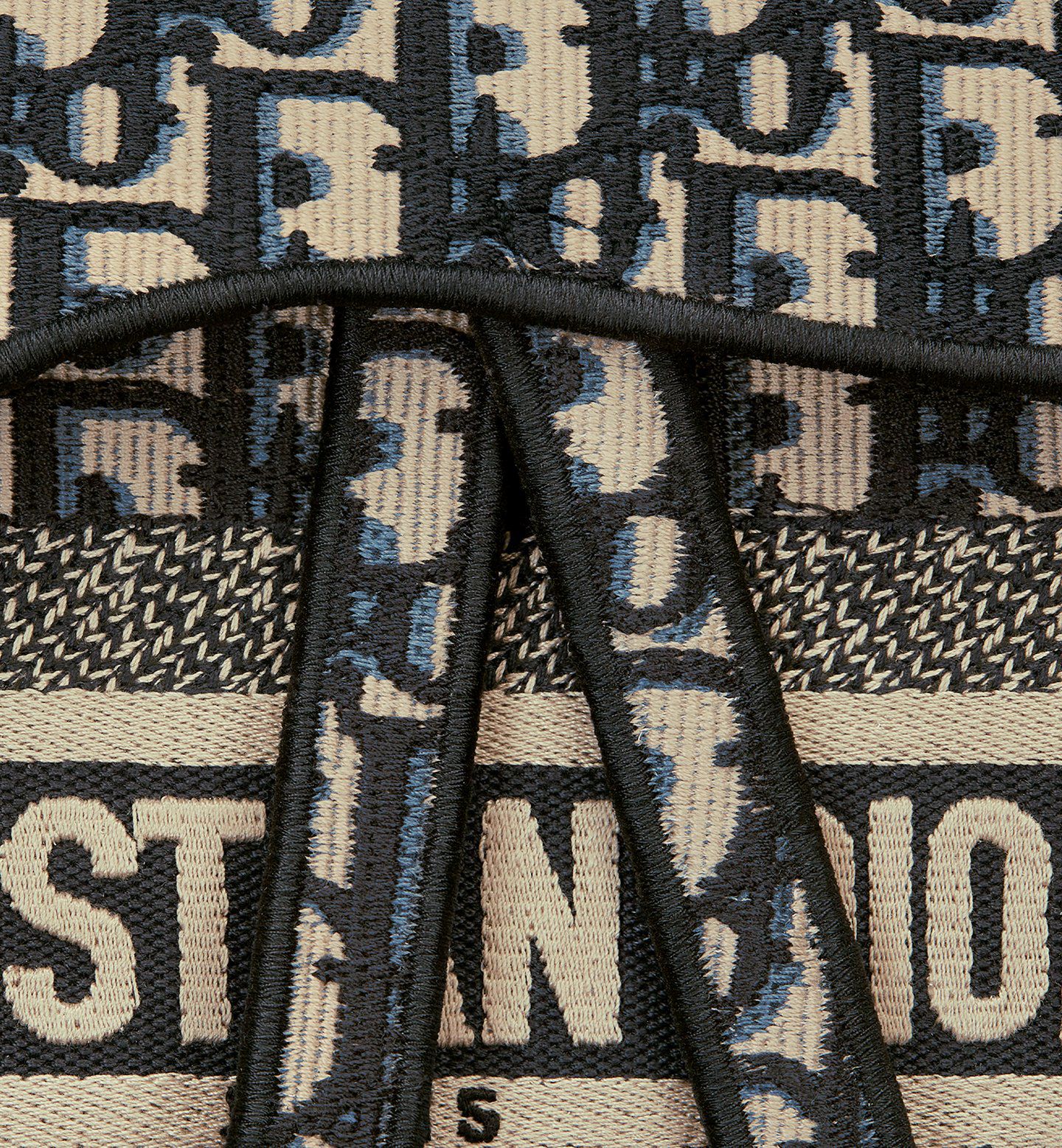 Dior Saddle Ricamo Oblique Blu