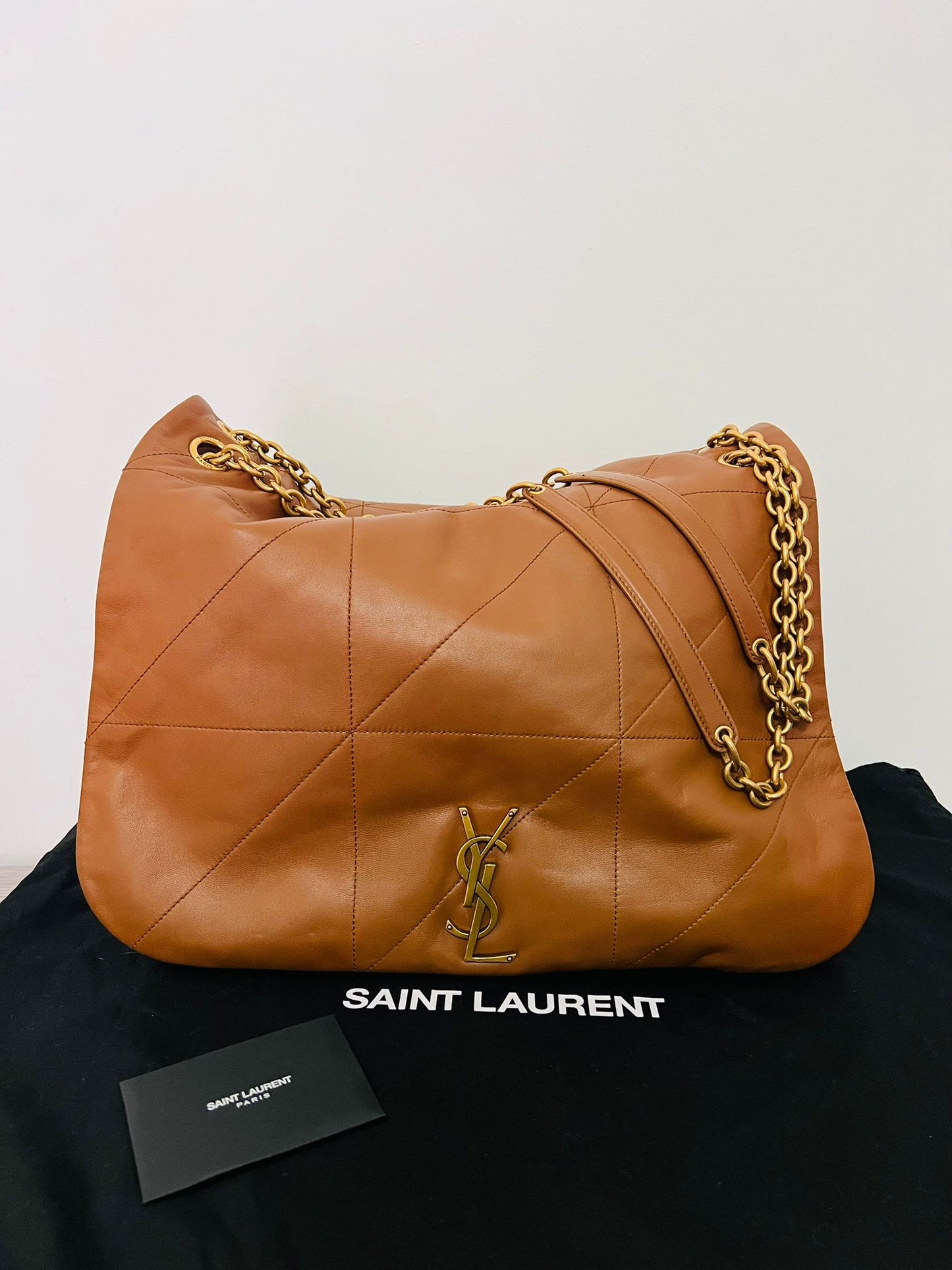Saint Laurent Large Jamie 4.3 in pelle di agnello marrone