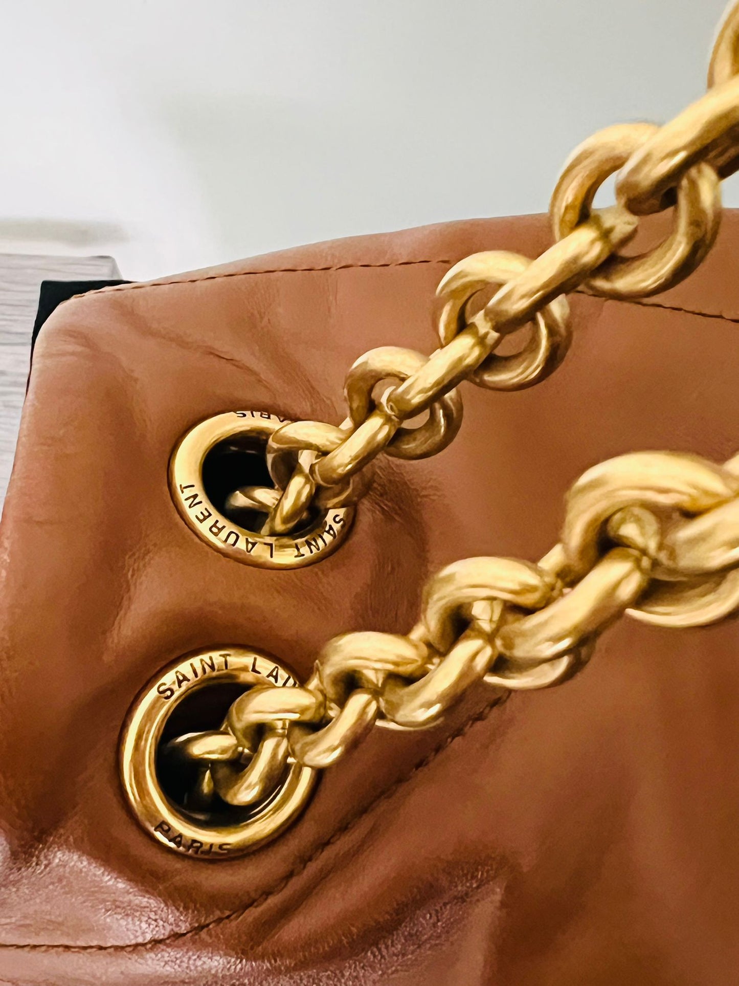 Saint Laurent Large Jamie 4.3 in pelle di agnello marrone