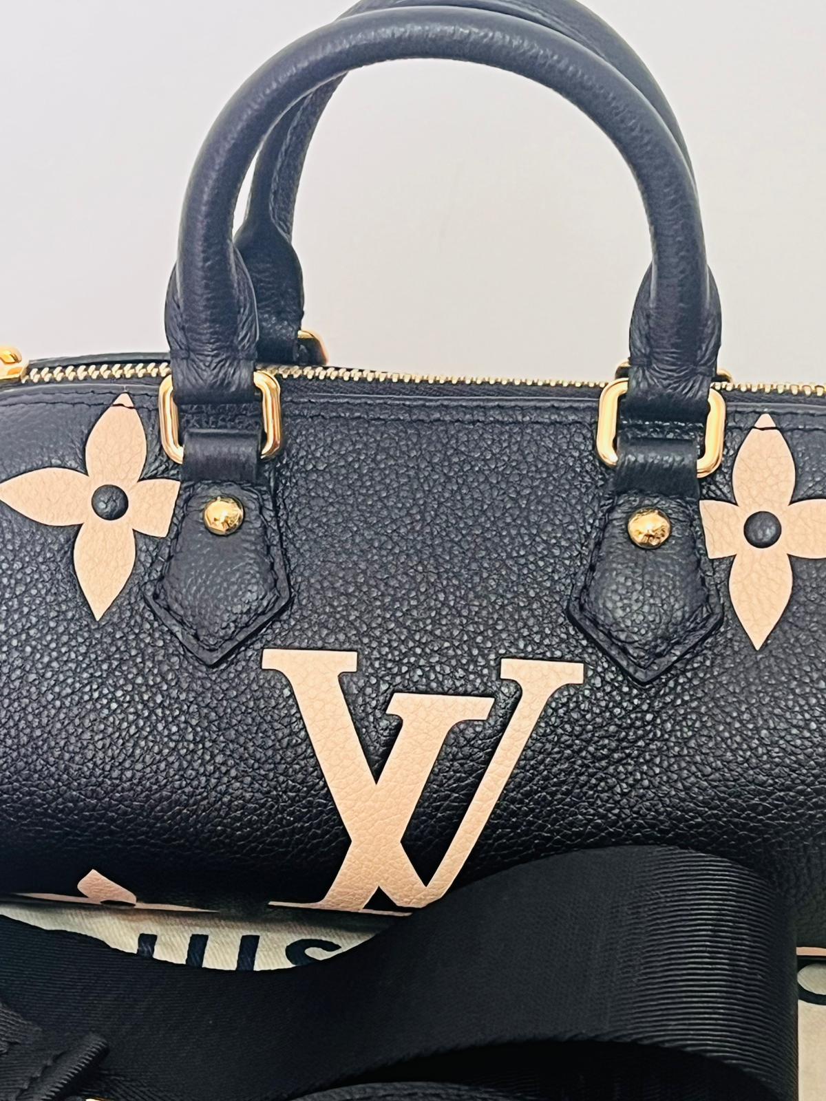 Louis Vuitton Papillon BB Monogram Empreinte nero / beige