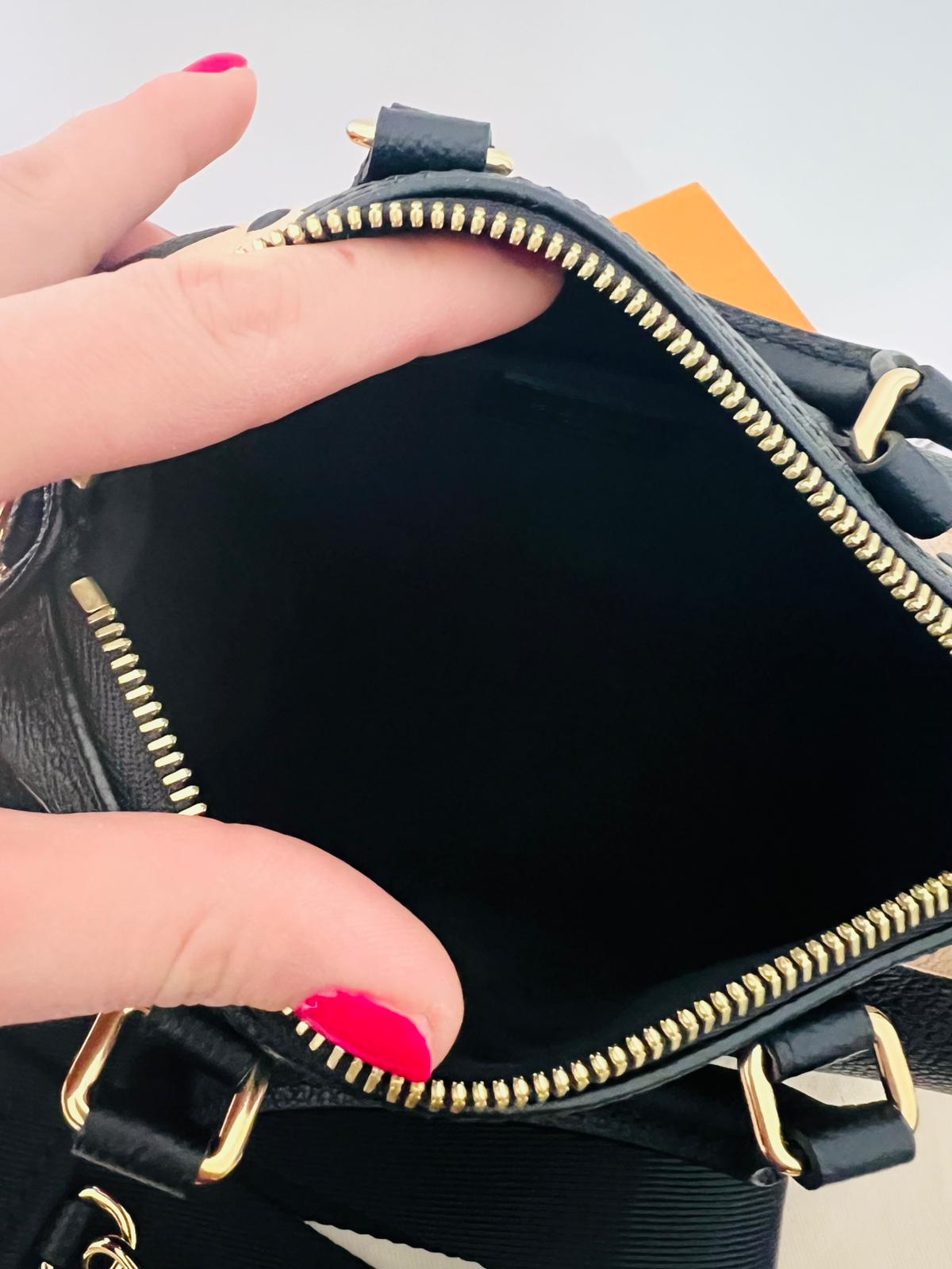 Louis Vuitton Papillon BB Monogram Empreinte nero / beige