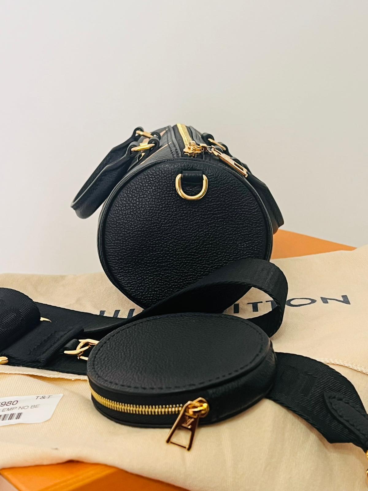 Louis Vuitton Papillon BB Monogram Empreinte nero / beige