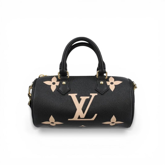 Louis Vuitton Papillon BB Monogram Empreinte nero / beige