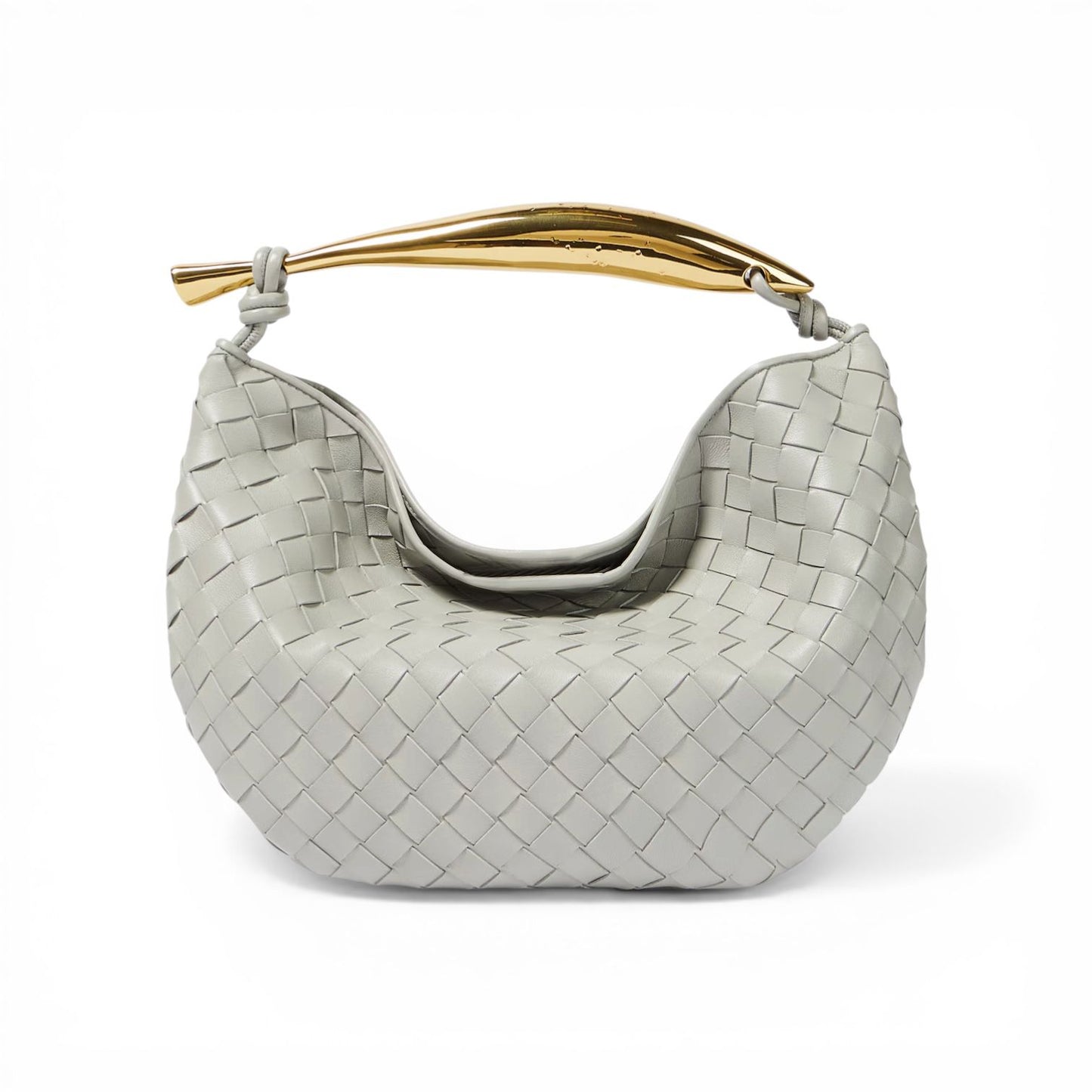 Bottega Veneta Sardine in pelle intrecciata grigia