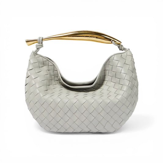 Bottega Veneta Sardine in pelle intrecciata grigia
