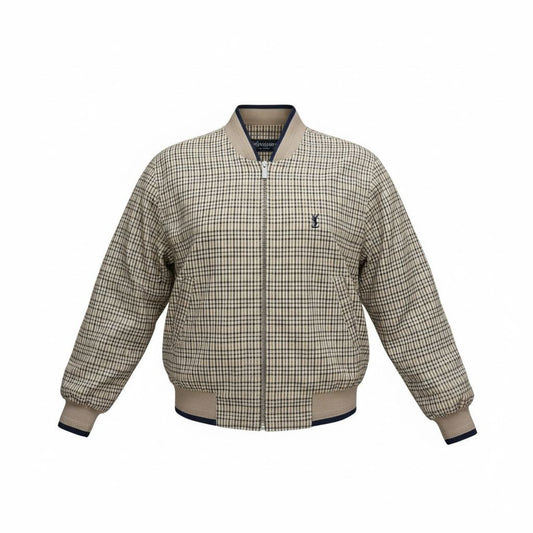 Saint Laurent Giacca Bomber a Quadri