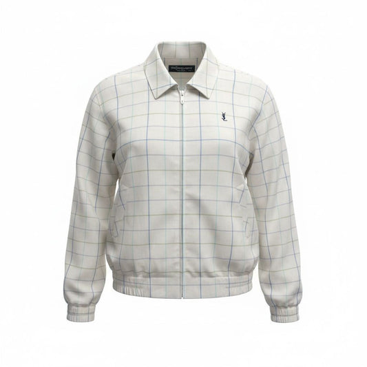 Saint Laurent Giacca Harrington a Scacchi
