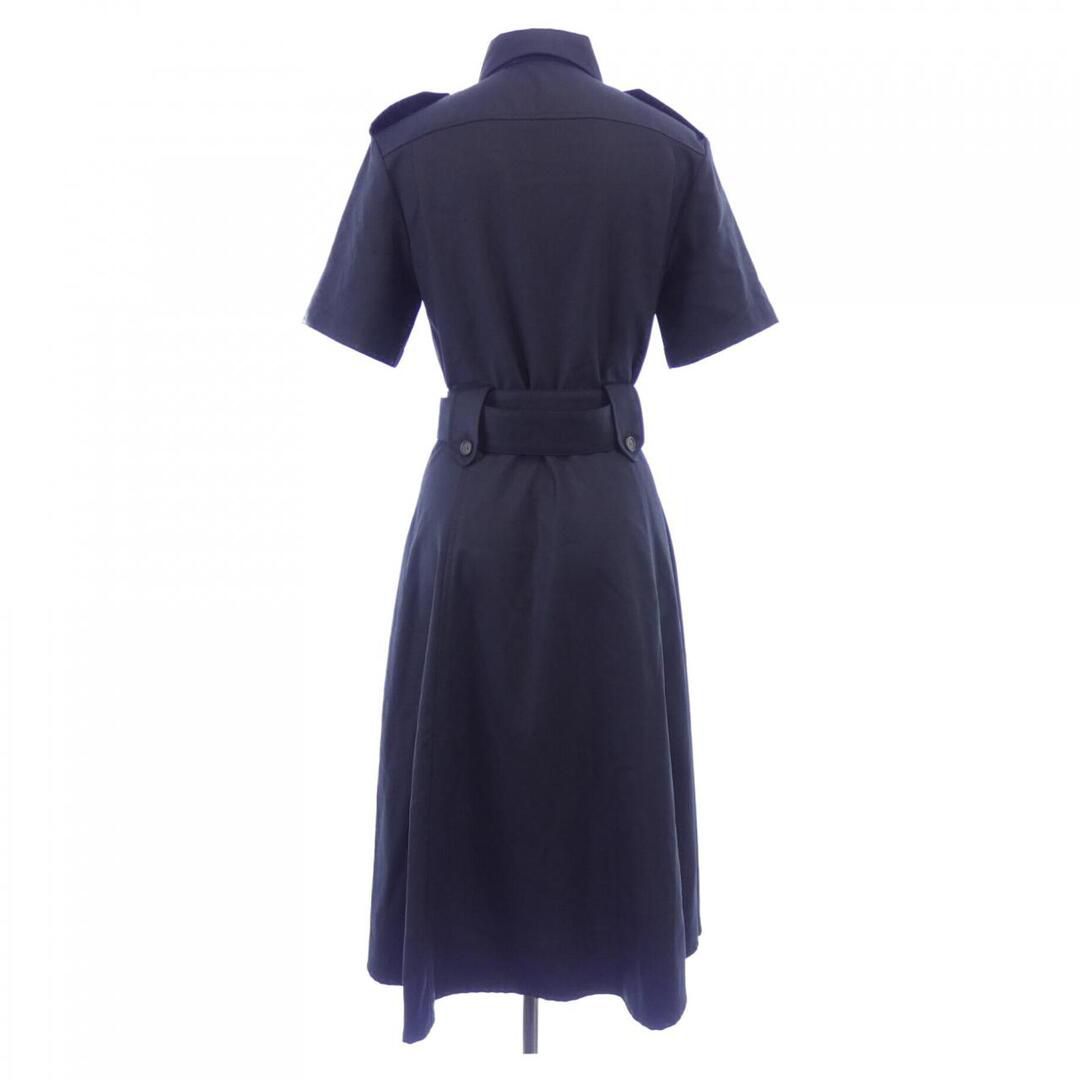 Miu Miu Abito Camicia in Tessuto Tecnico Blu Navy