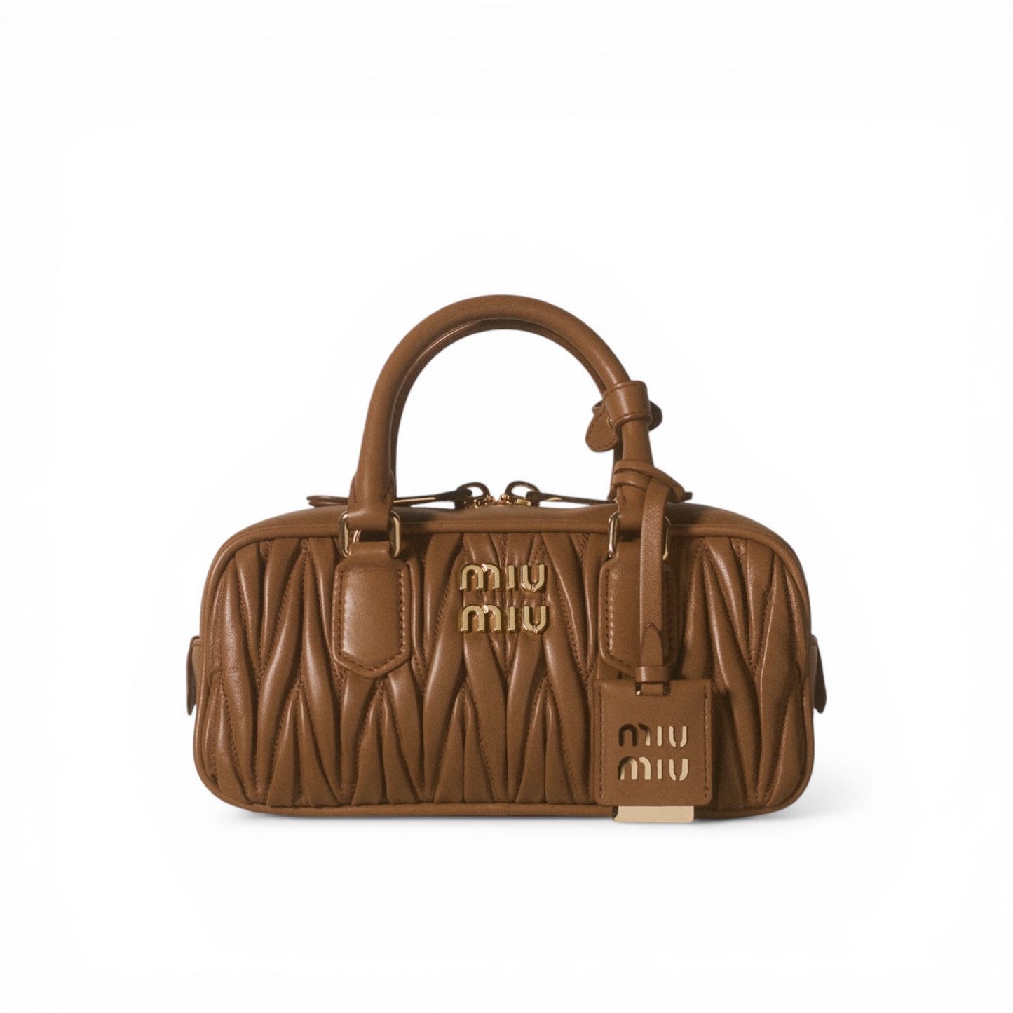 Miu Miu Arcadie in Nappa Matelassé Camel