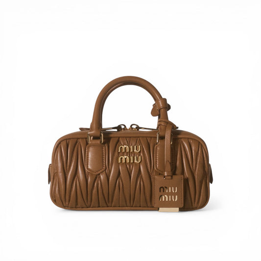 Miu Miu Arcadie in Nappa Matelassé Camel