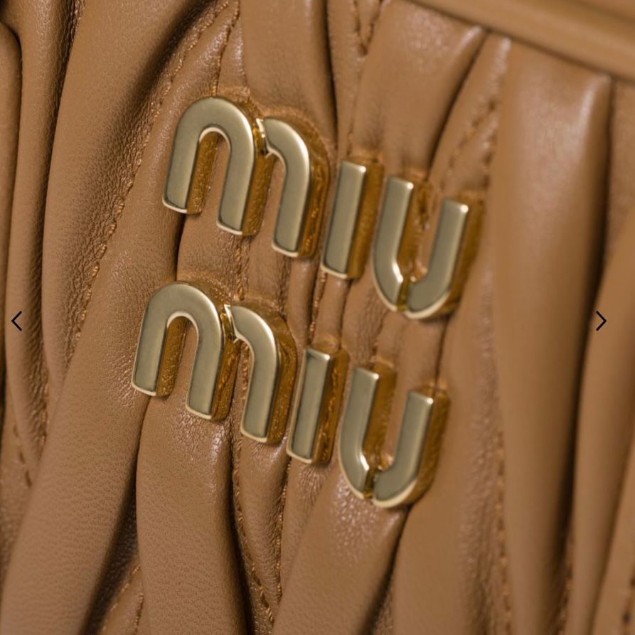 Miu Miu Arcadie in Nappa Matelassé Camel