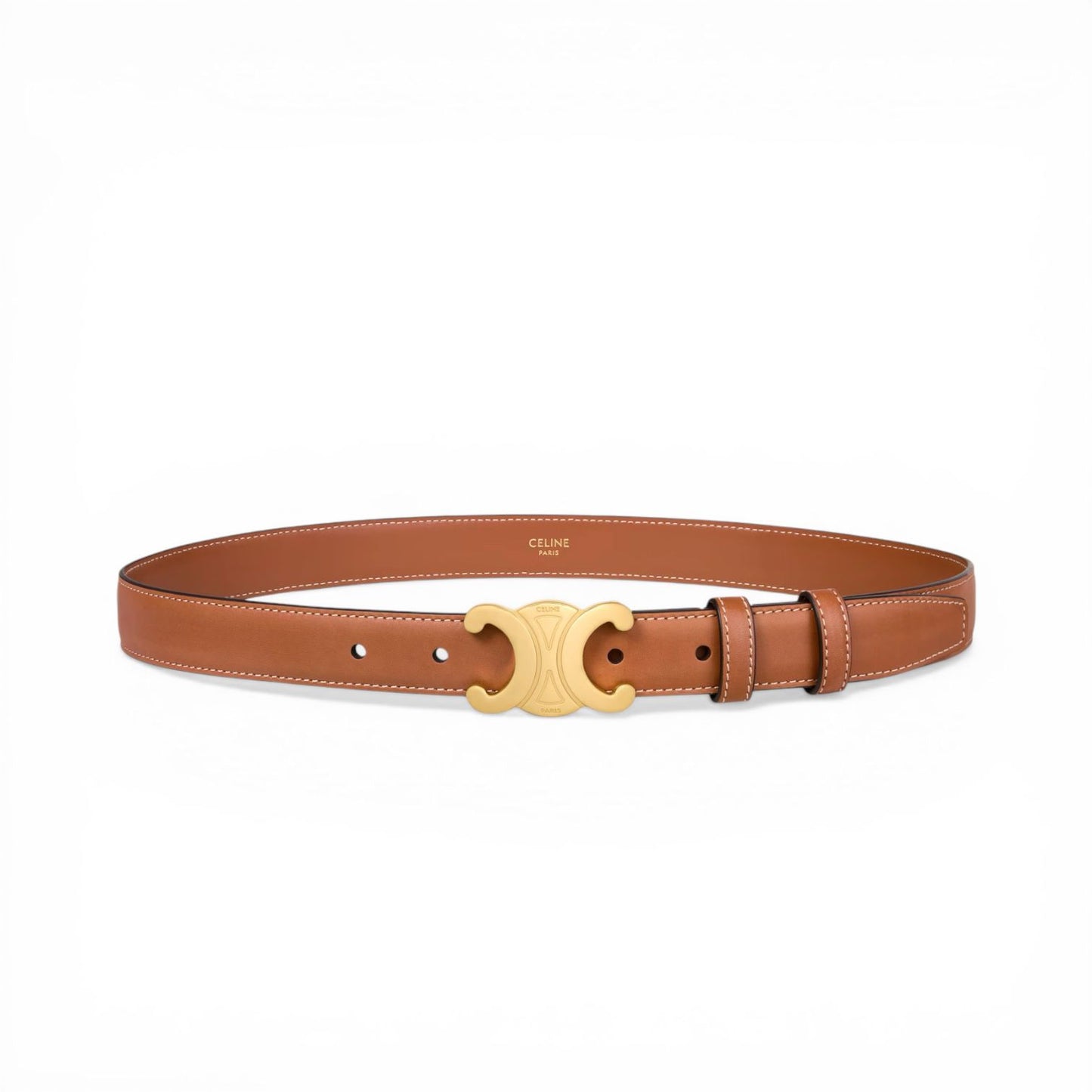 Celine Cintura Triomphe 25mm Cuoio