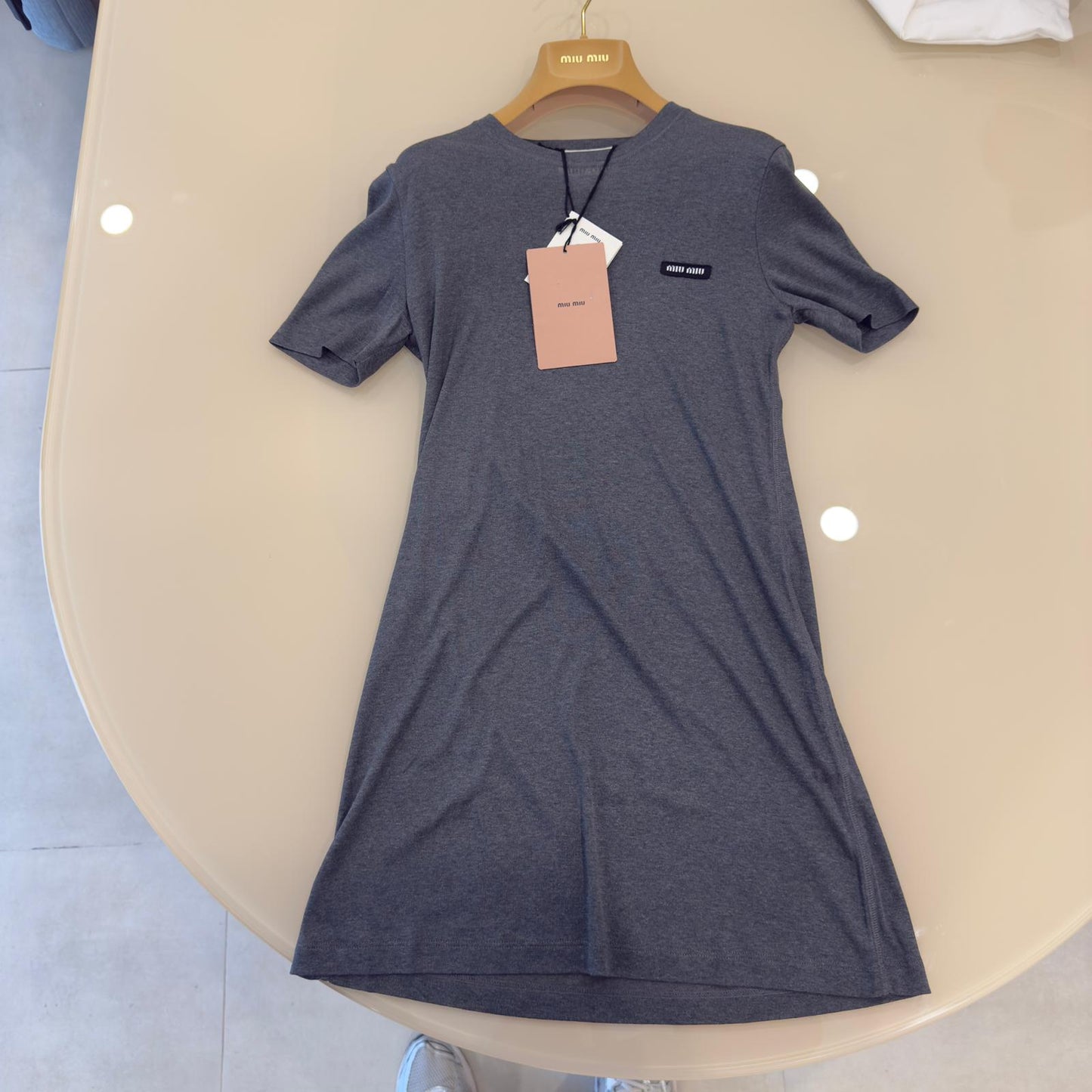 Miu Miu Abito in Cotone Grigio