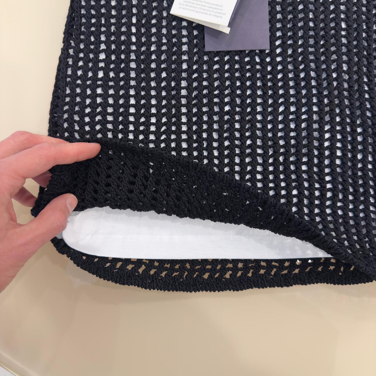 Prada gonna traforata nera