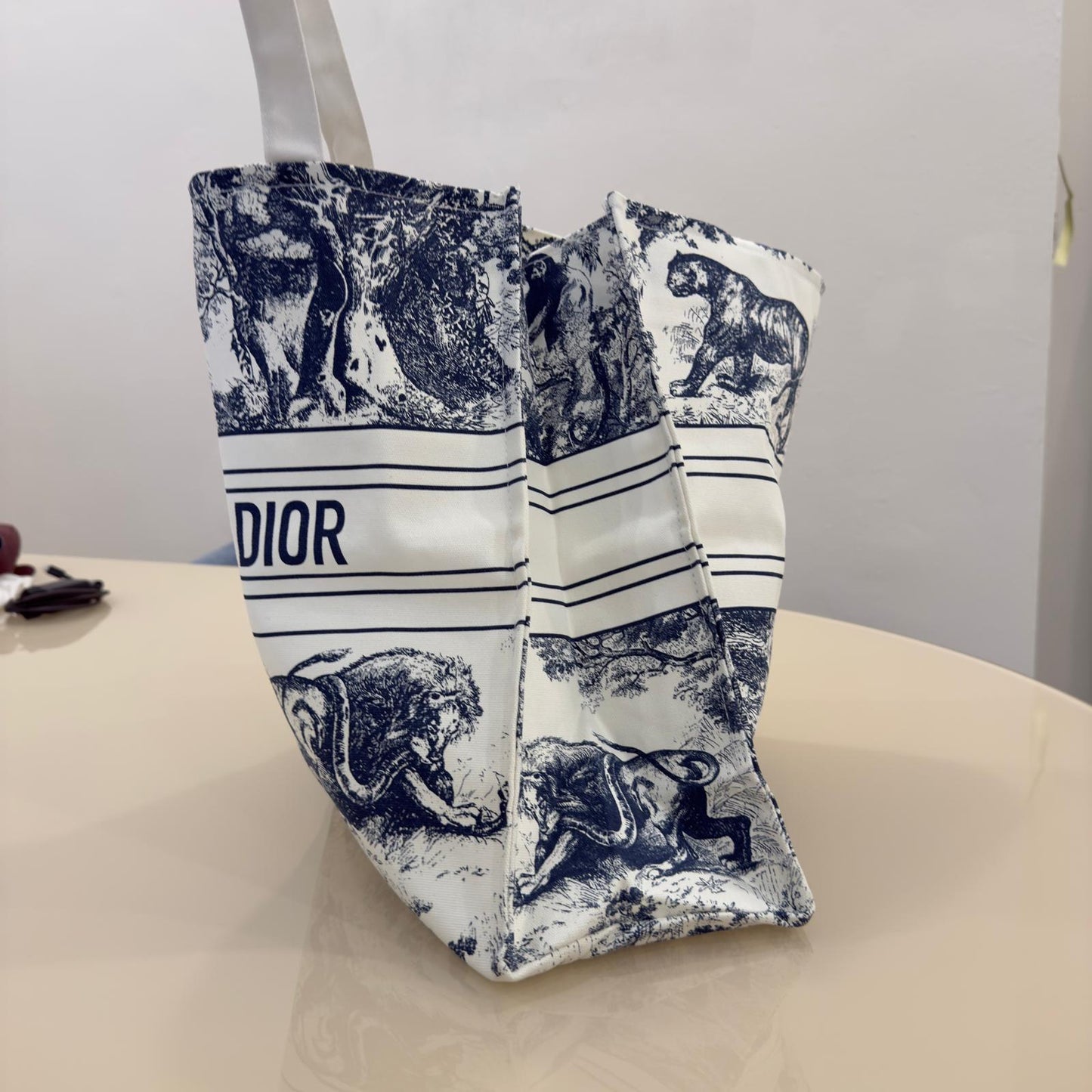 Dioriviera white and red tote bag 