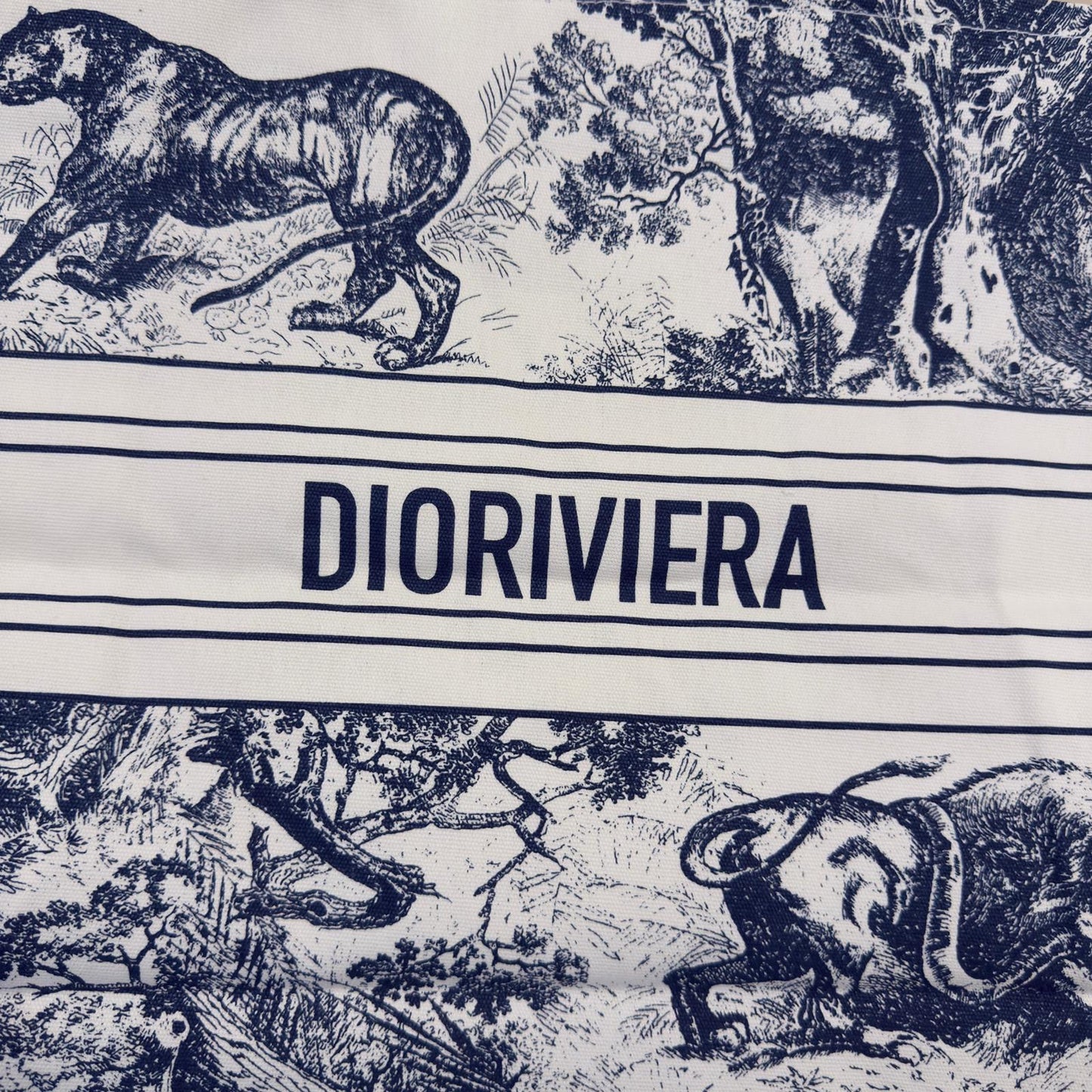 Dioriviera white and red tote bag 