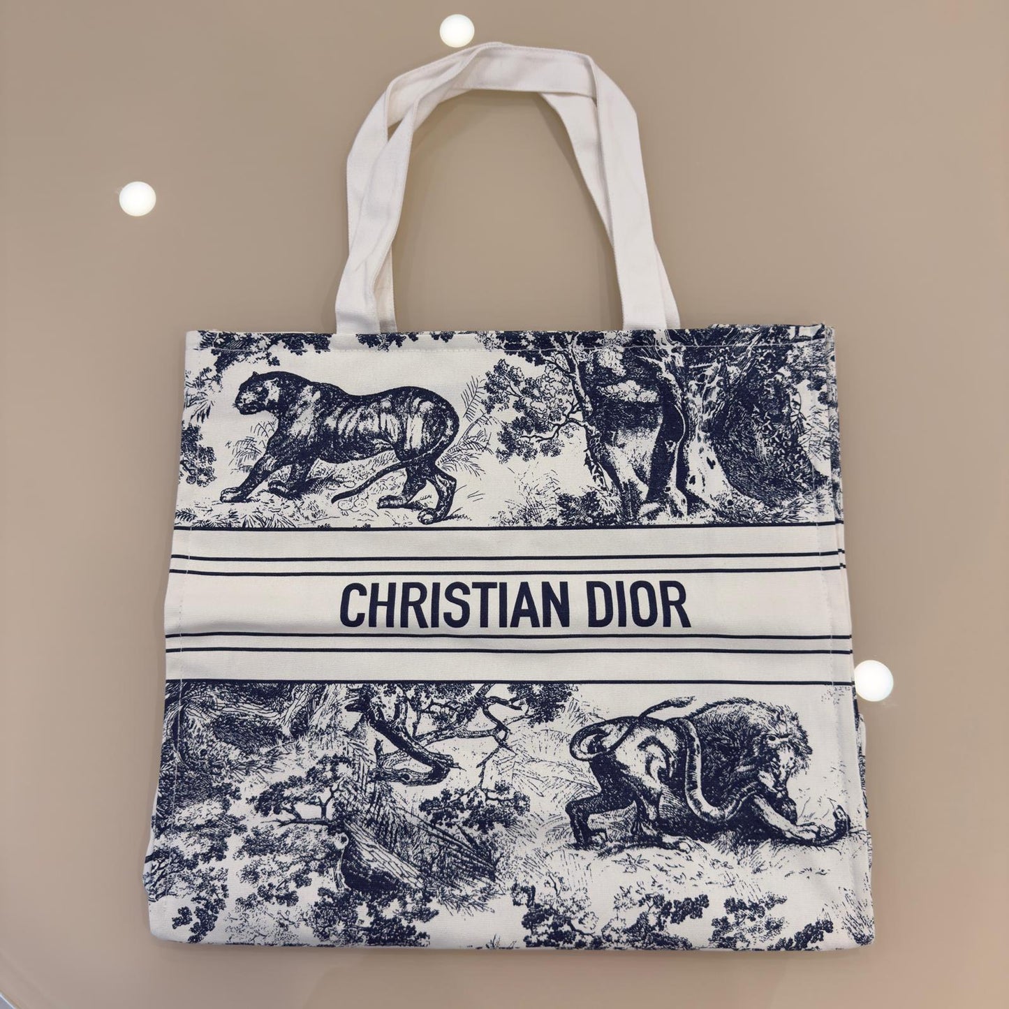 Dioriviera white and red tote bag 