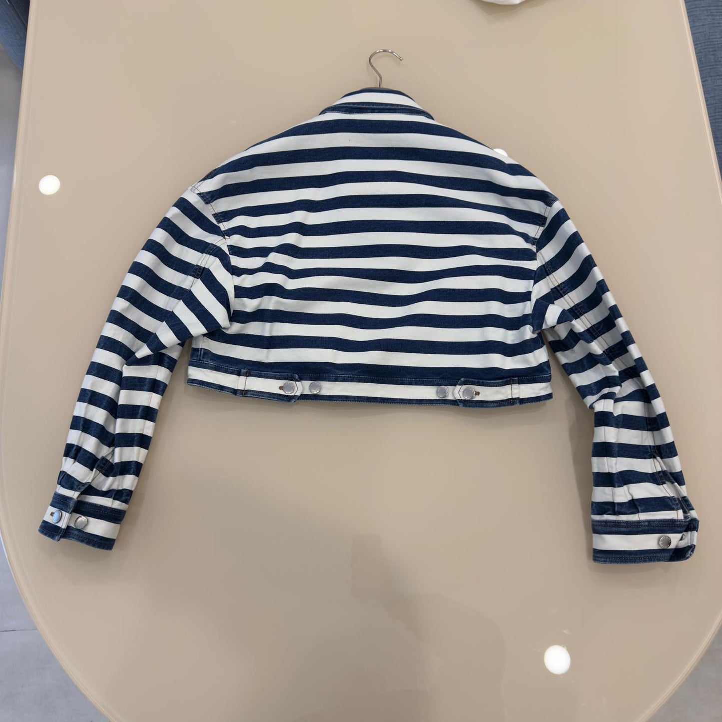 Prada giacca cropped a righe