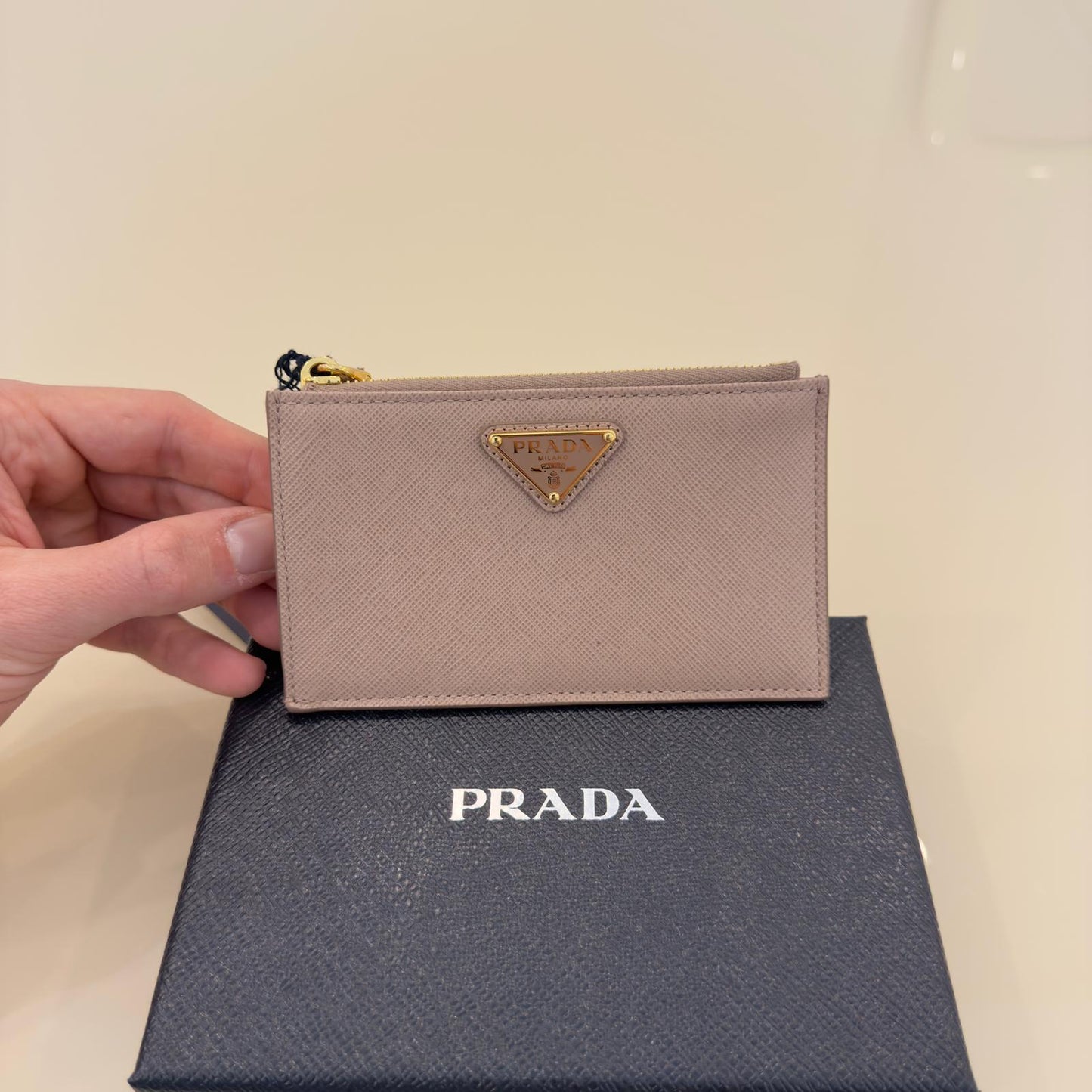 Prada Portacarte in Saffiano Color Cipria