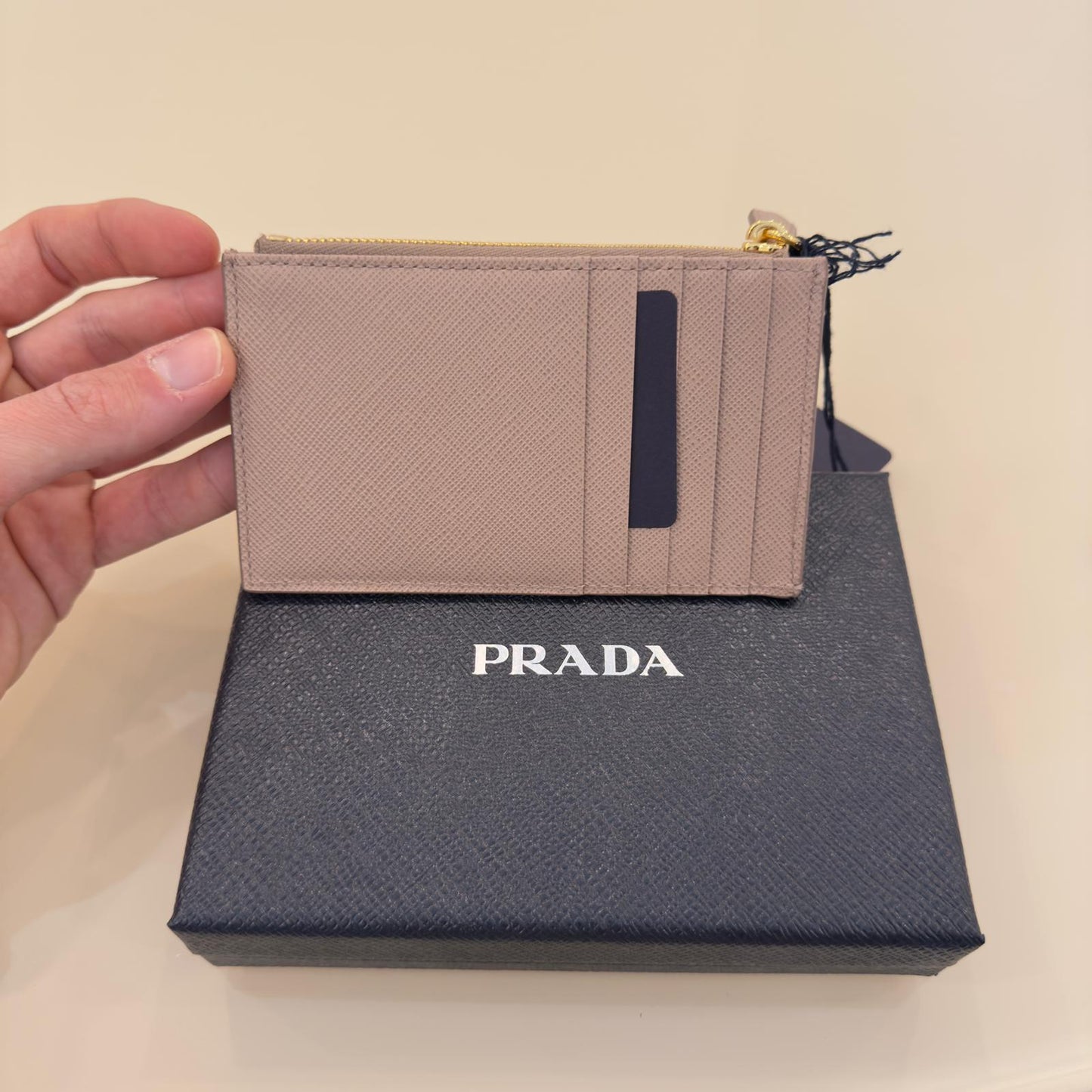 Prada Portacarte in Saffiano Color Cipria