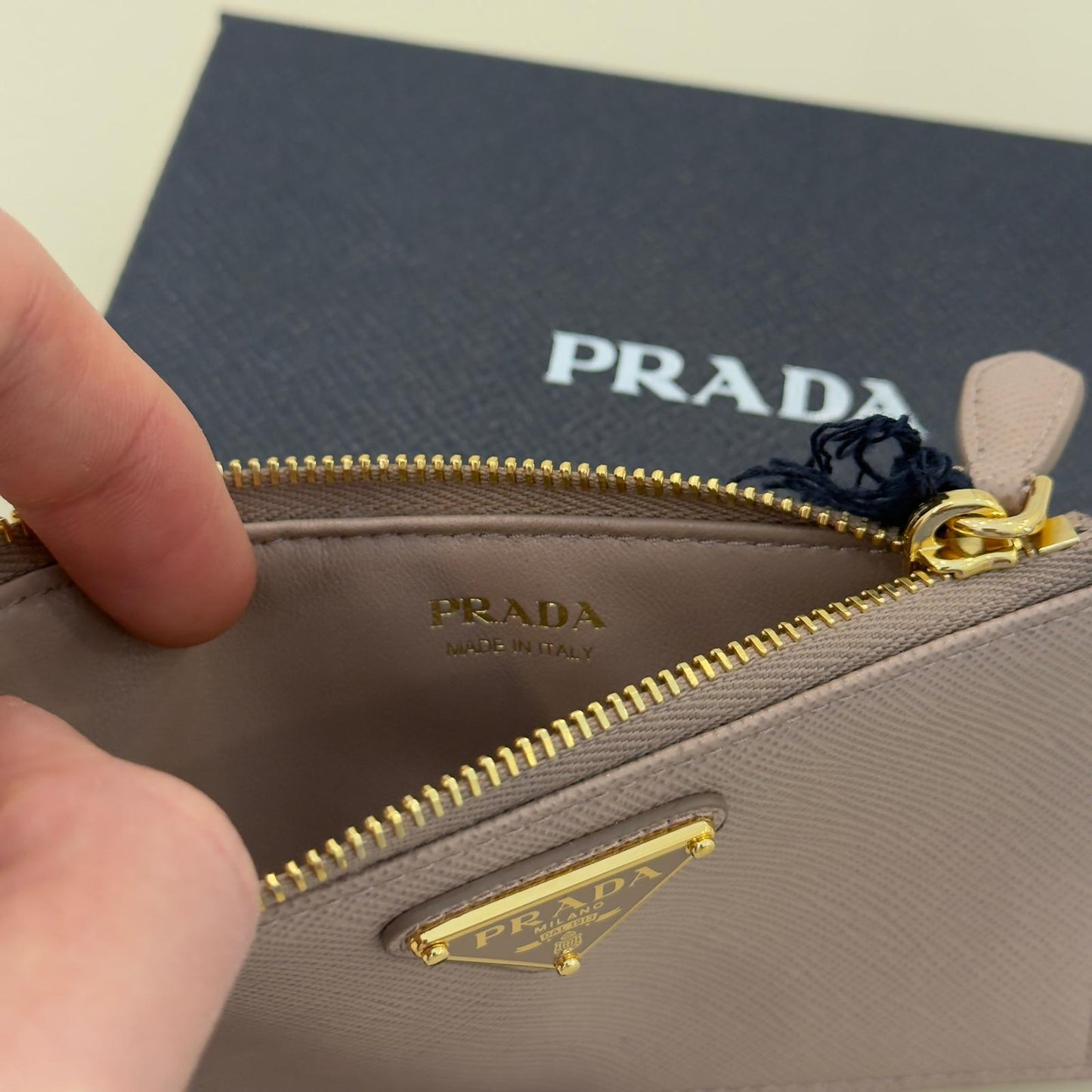 Prada Portacarte in Saffiano Color Cipria