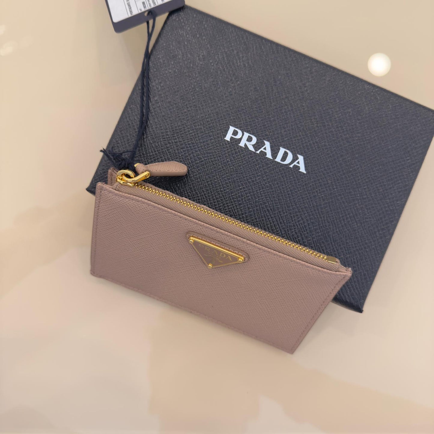 Prada Portacarte in Saffiano Color Cipria
