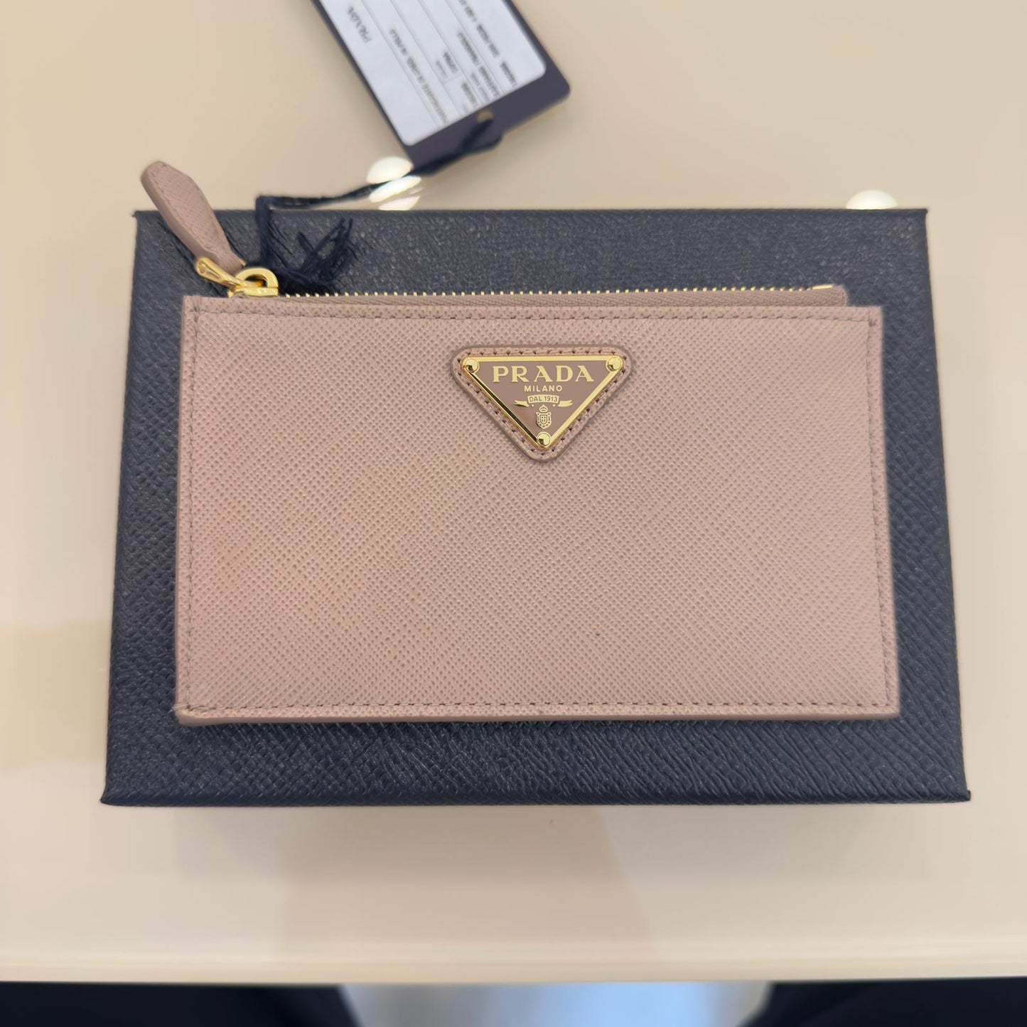 Prada Portacarte in Saffiano Color Cipria