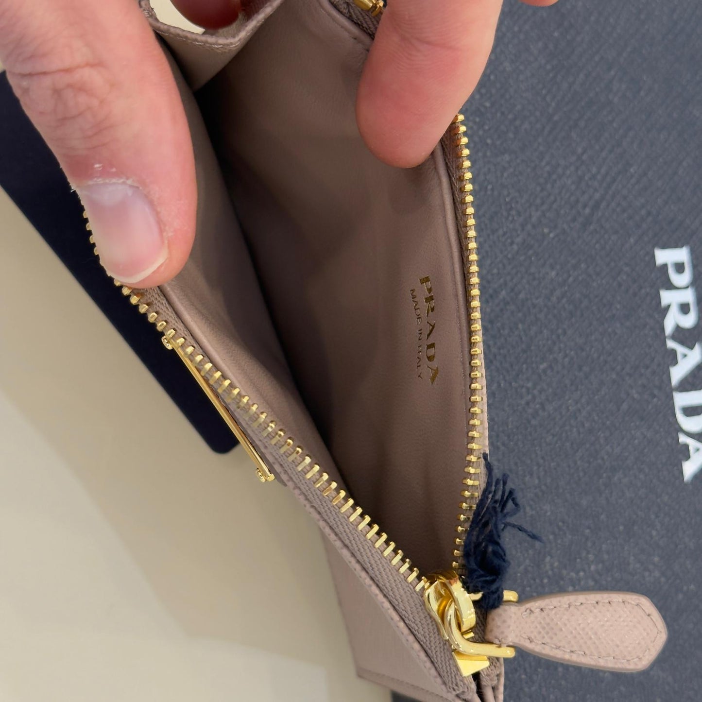 Prada Portacarte in Saffiano Color Cipria