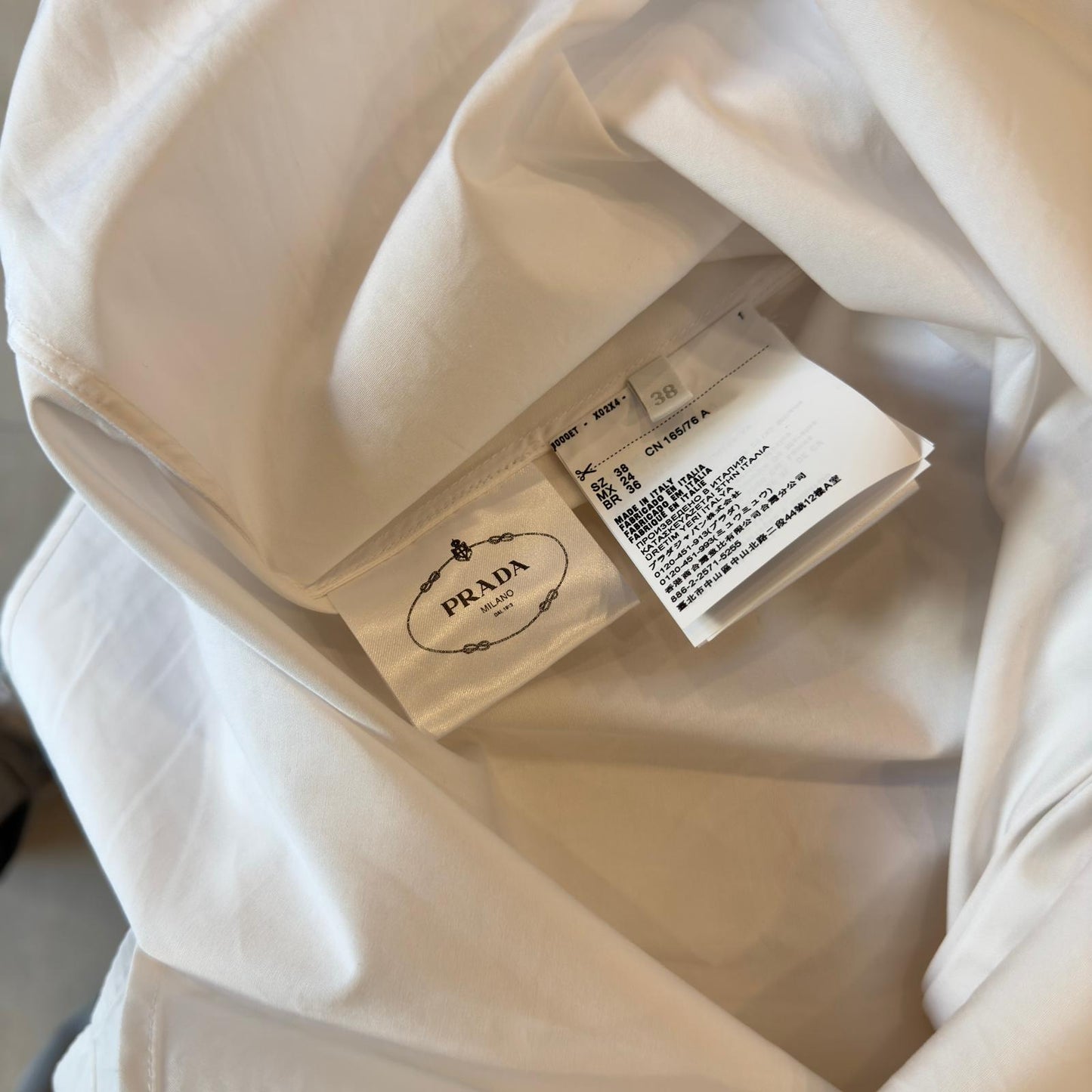 Prada Abito Chemisier con Spalle Scoperte